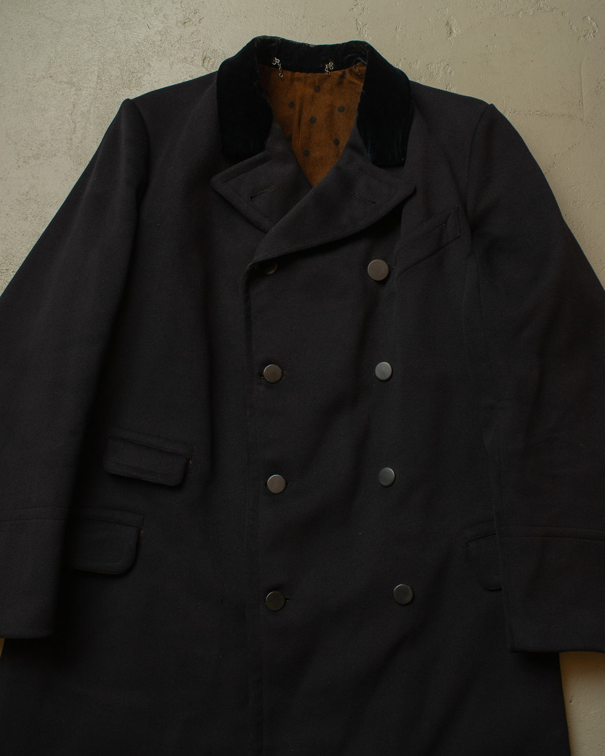ca. 1920s German Double breasted Wool Overcoat black - M/L