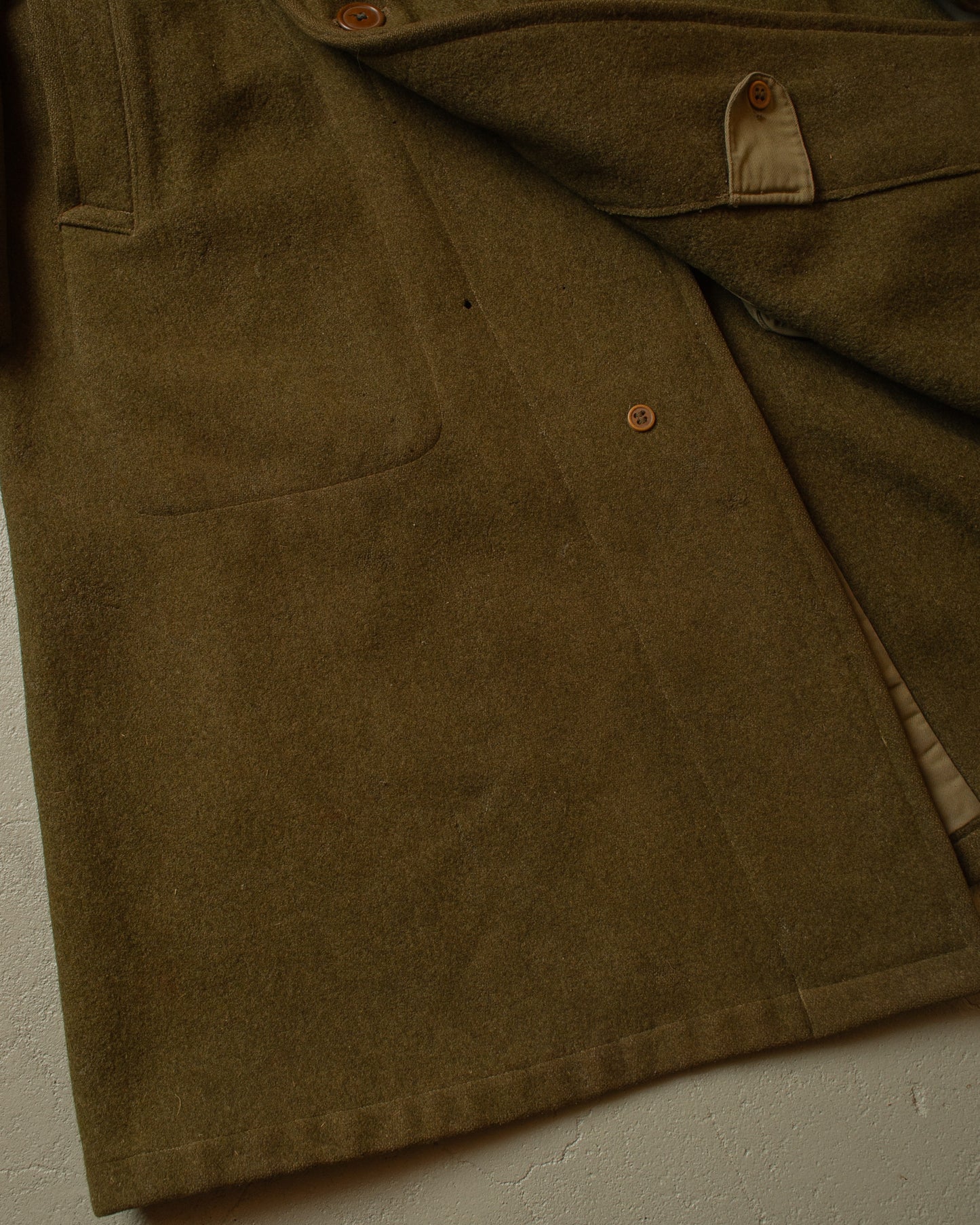1940s WW2 US Army M39 Wool Great Coat khaki - M
