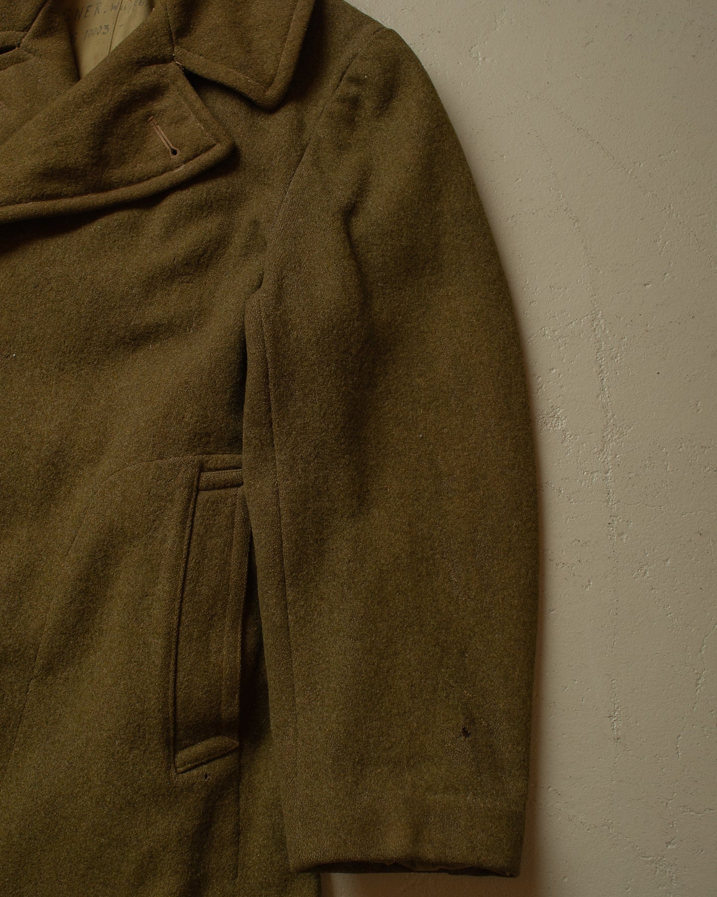 1940s WW2 US Army M39 Wool Great Coat khaki - M