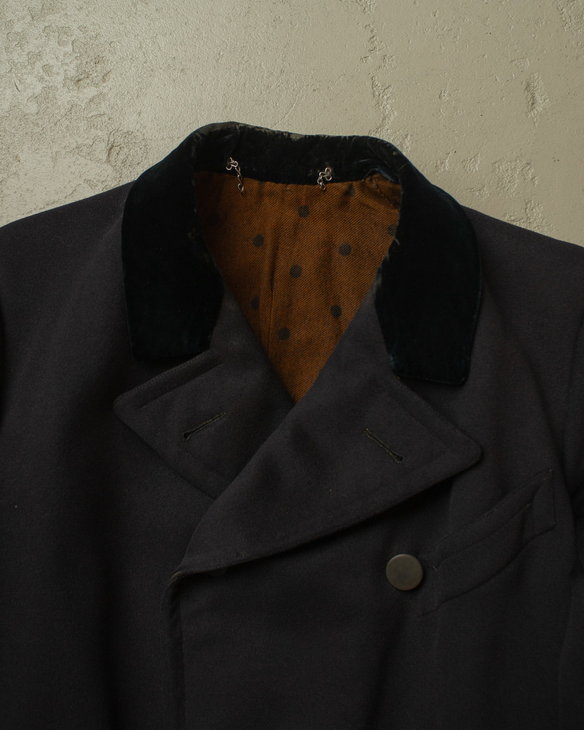 ca. 1920s German Double breasted Wool Overcoat black - M/L