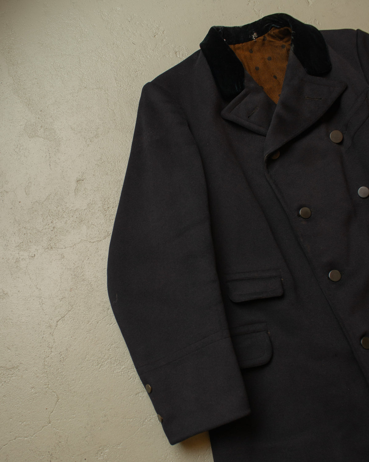 ca. 1920s German Double breasted Wool Overcoat black - M/L