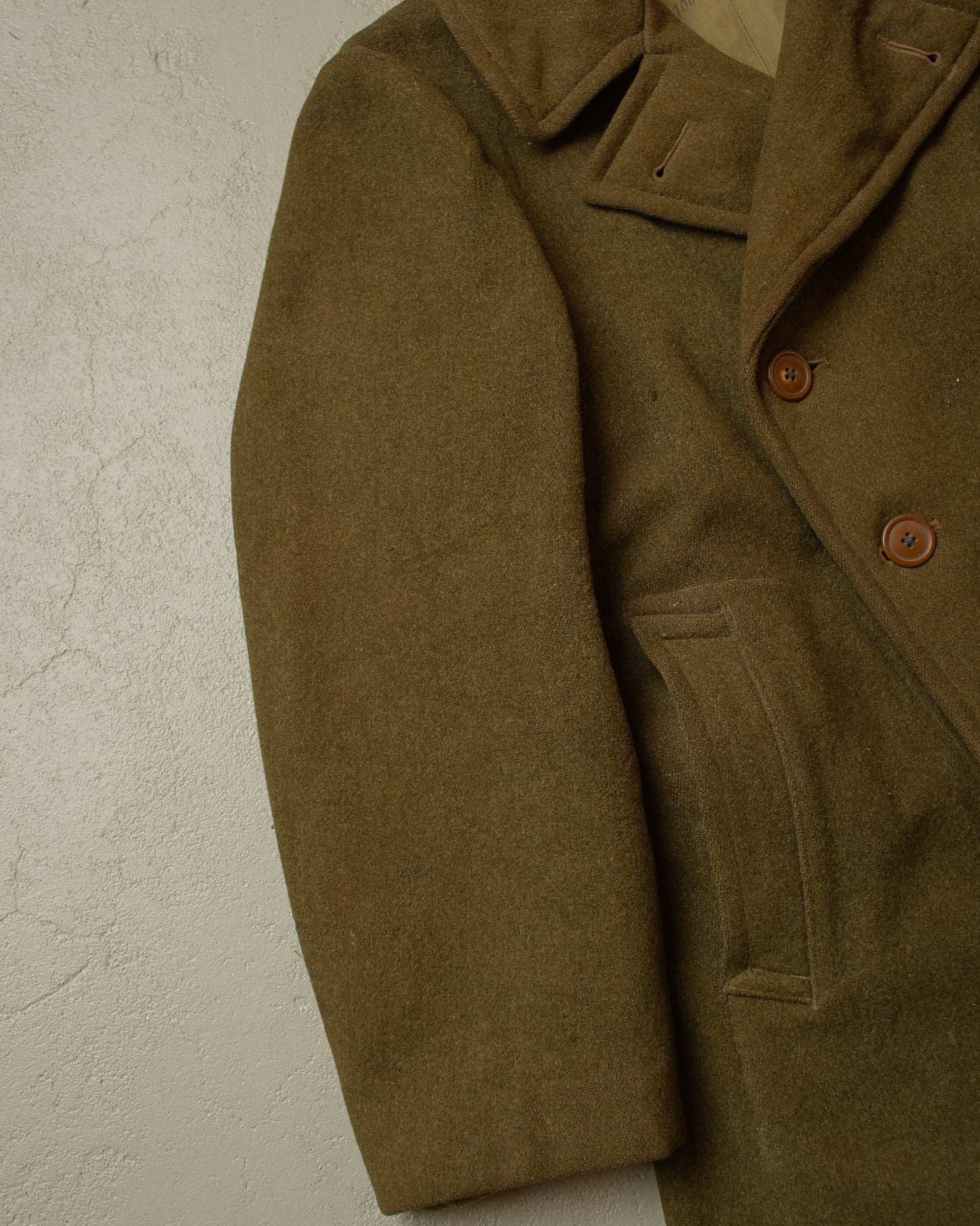 1940s WW2 US Army M39 Wool Great Coat khaki - M