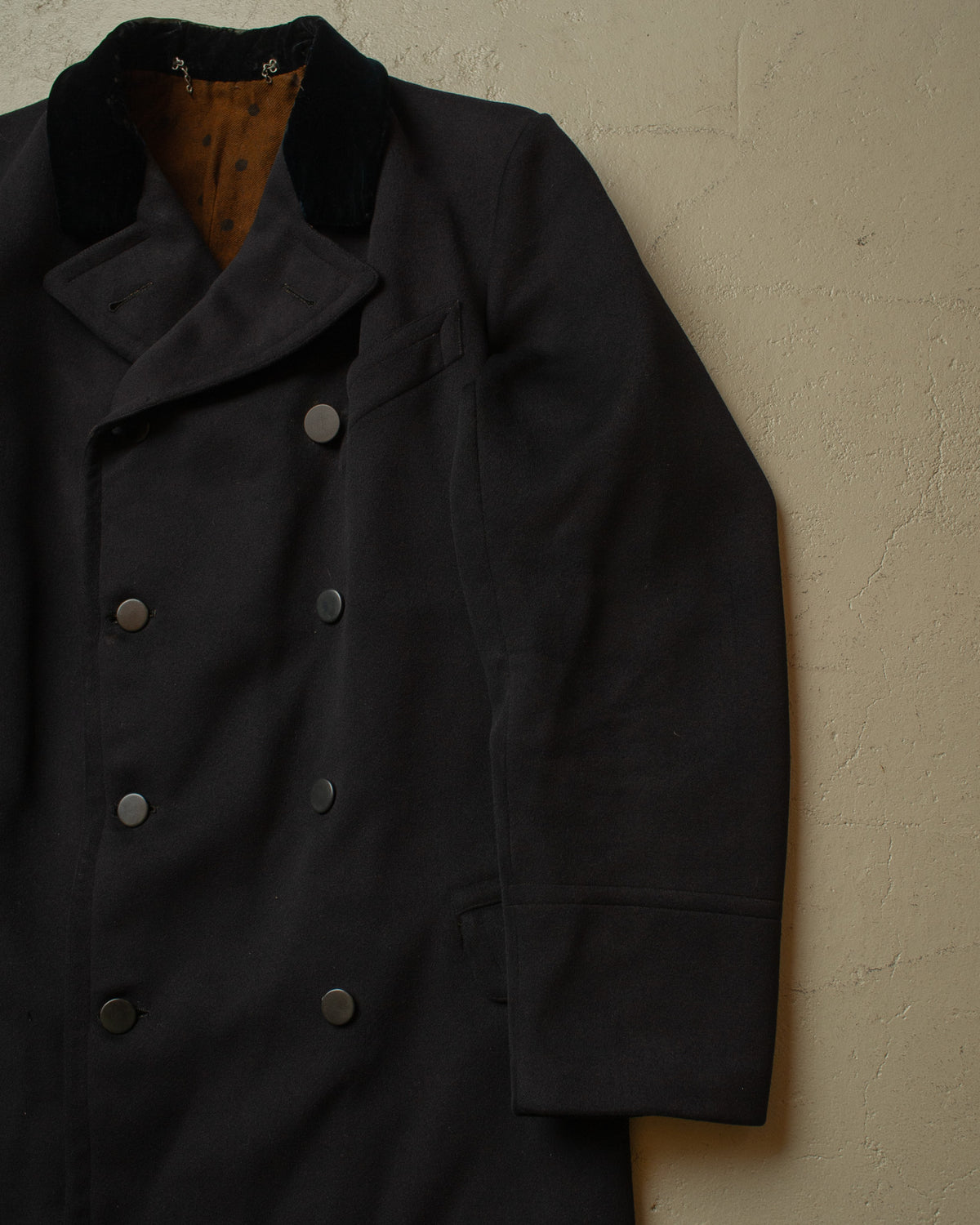 ca. 1920s German Double breasted Wool Overcoat black - M/L