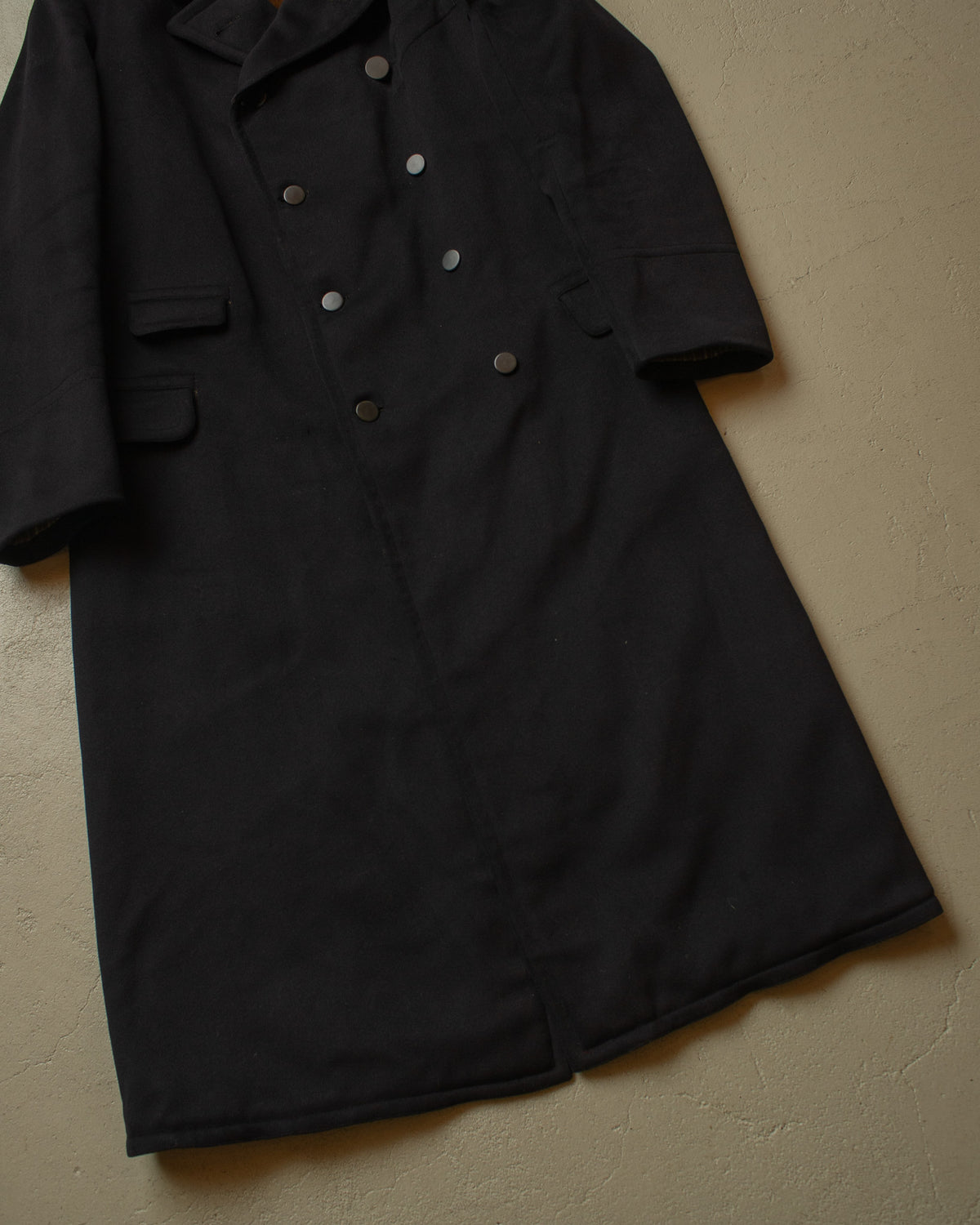 ca. 1920s German Double breasted Wool Overcoat black - M/L
