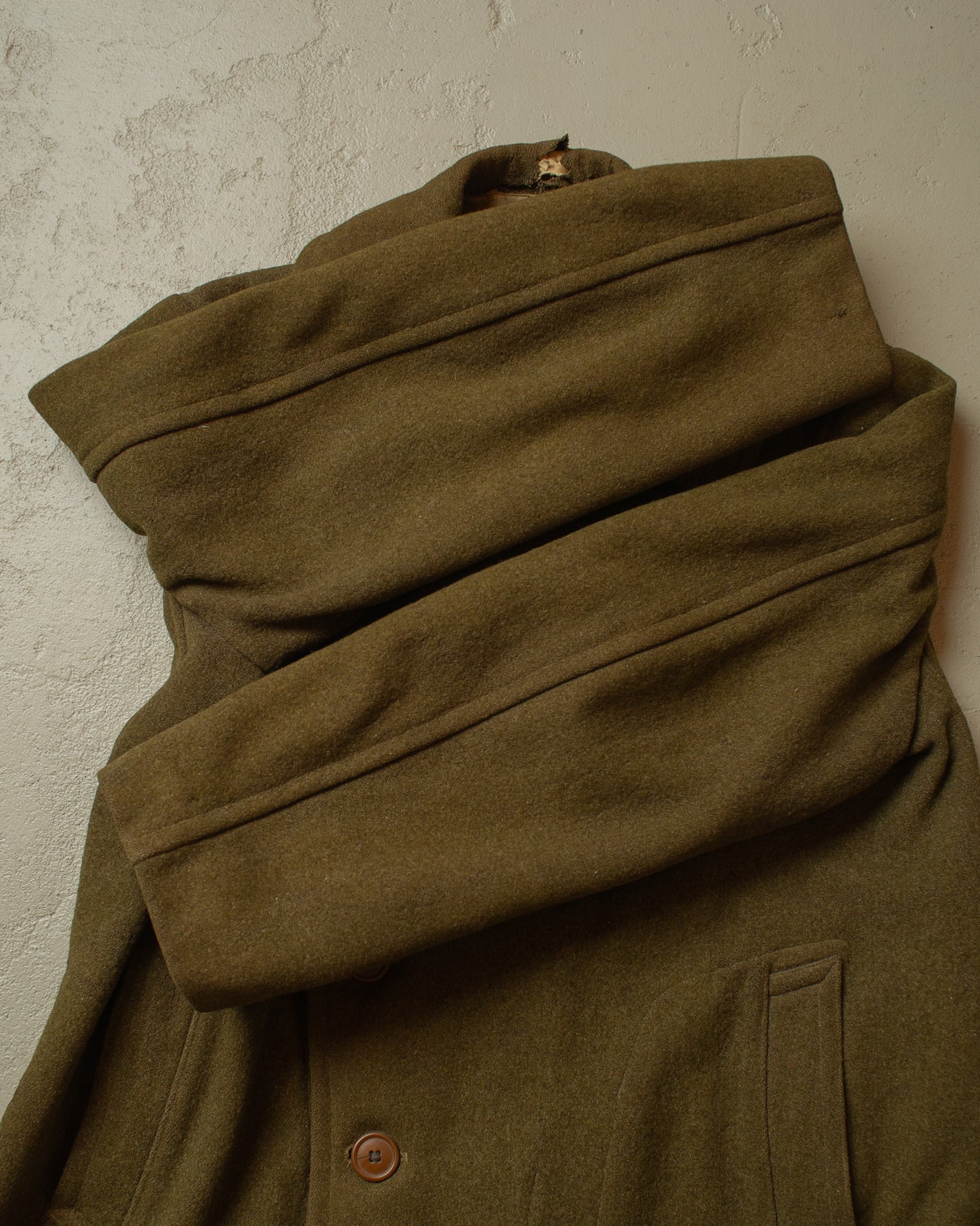 1940s WW2 US Army M39 Wool Great Coat khaki - M