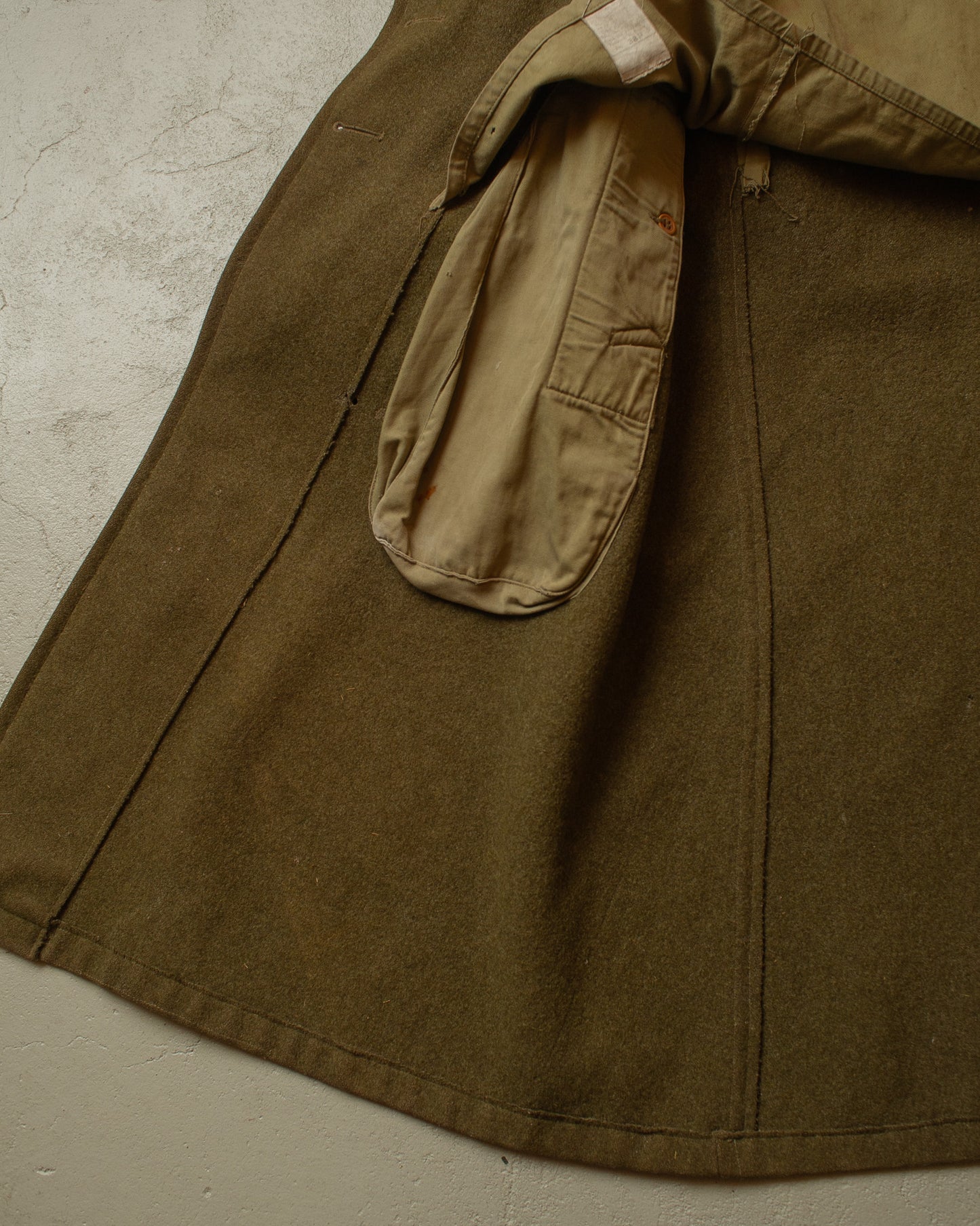 1940s WW2 US Army M39 Wool Great Coat khaki - M
