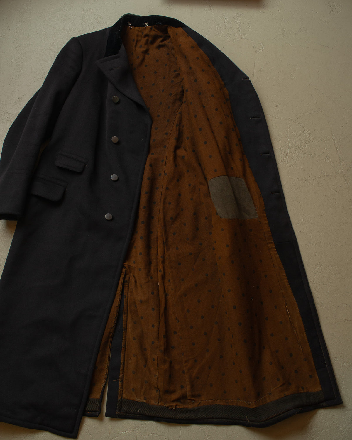 ca. 1920s German Double breasted Wool Overcoat black - M/L