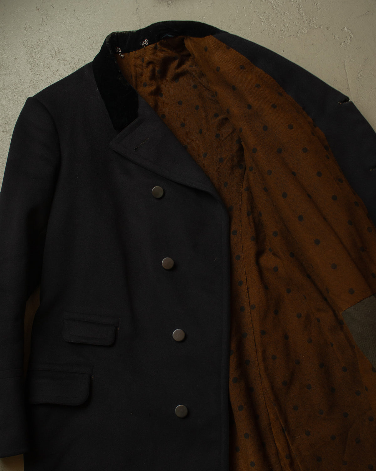 ca. 1920s German Double breasted Wool Overcoat black - M/L