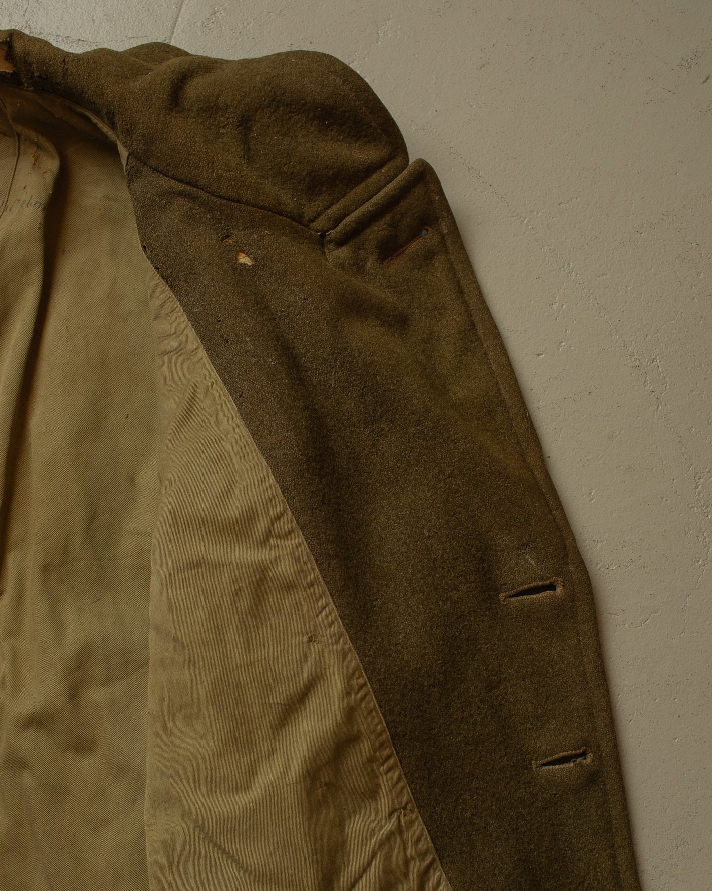 1940s WW2 US Army M39 Wool Great Coat khaki - M