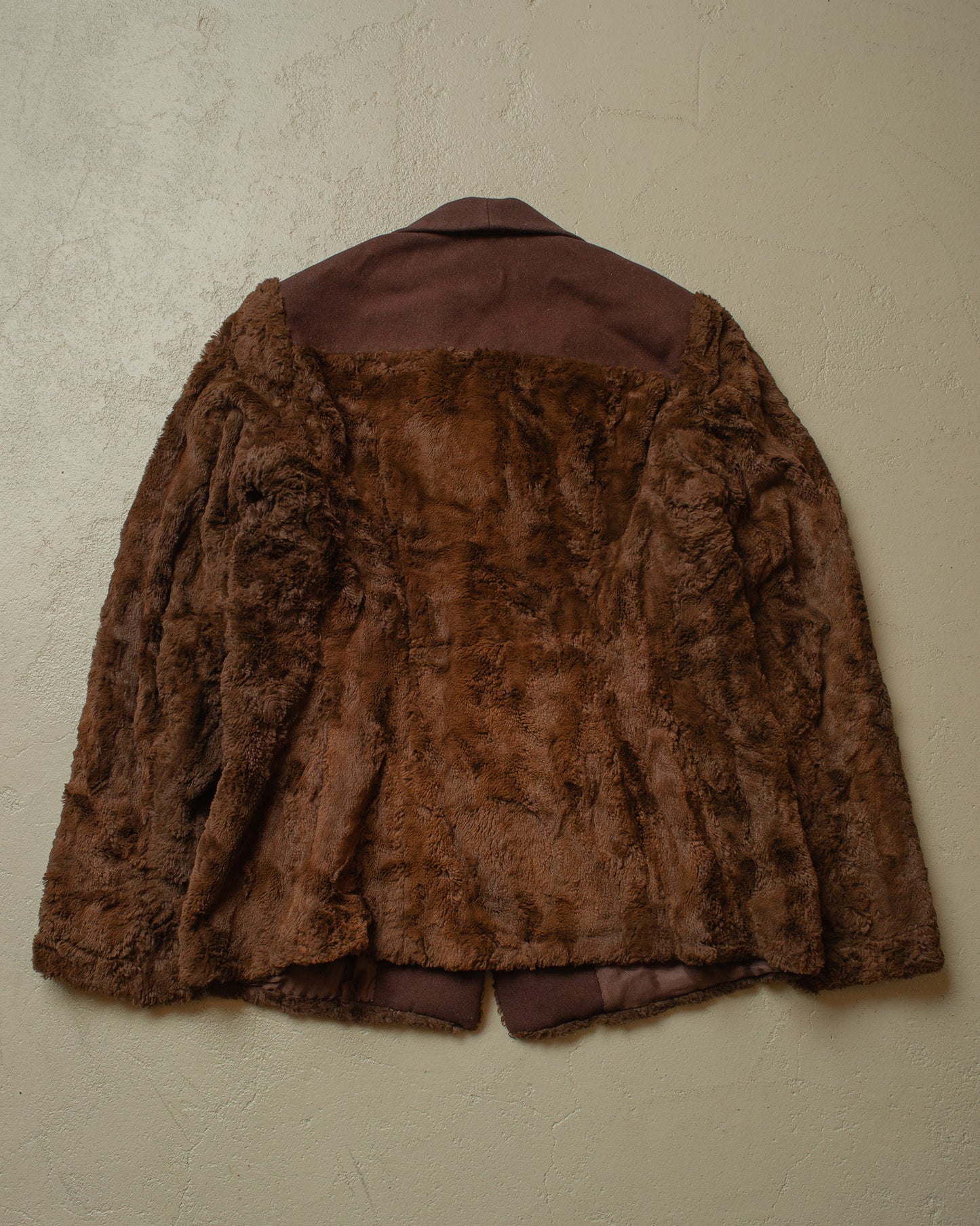1940s Womens Short Fur Jacket brown - M