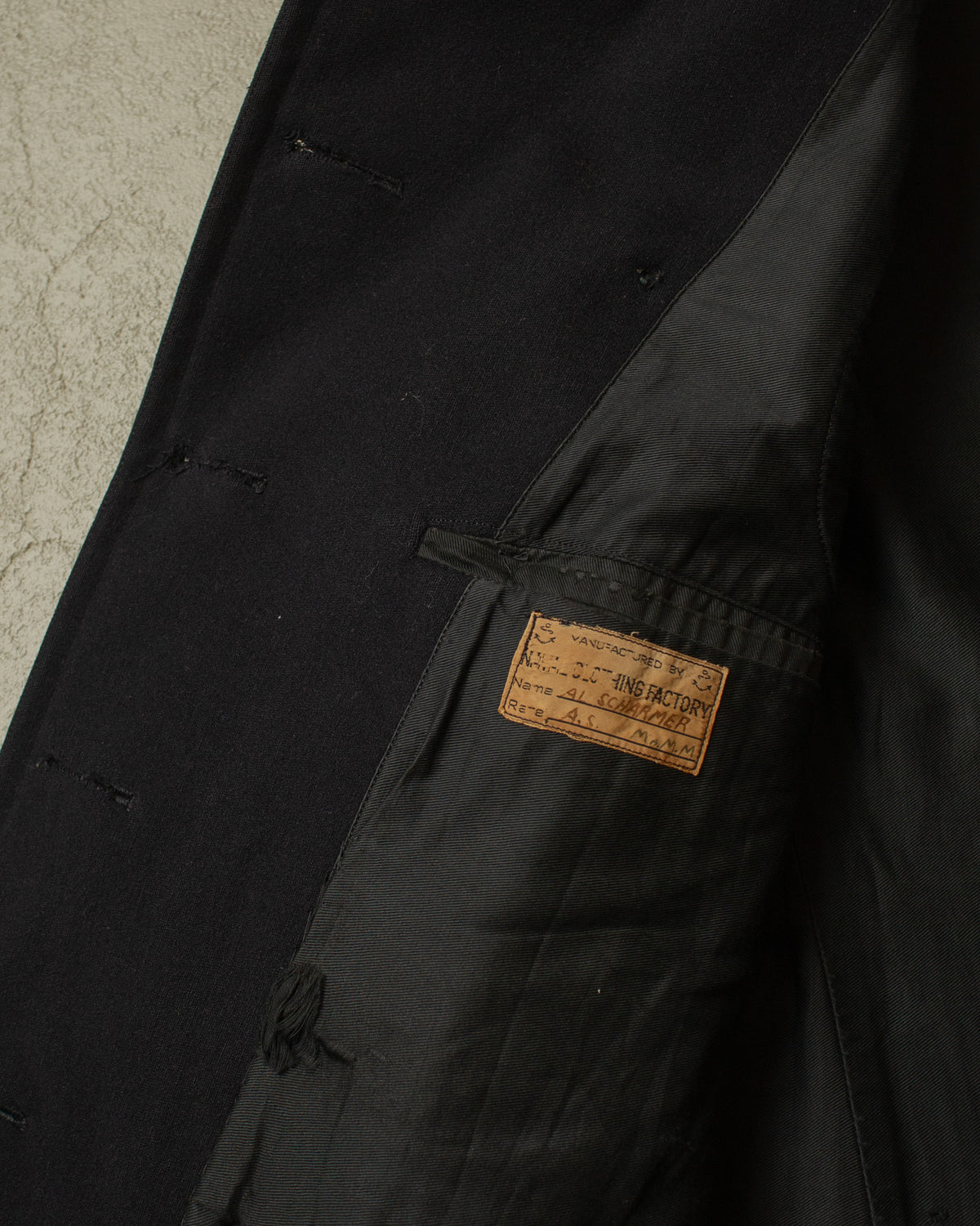 1930s US Navy Wool Pea Coat navyblue - M
