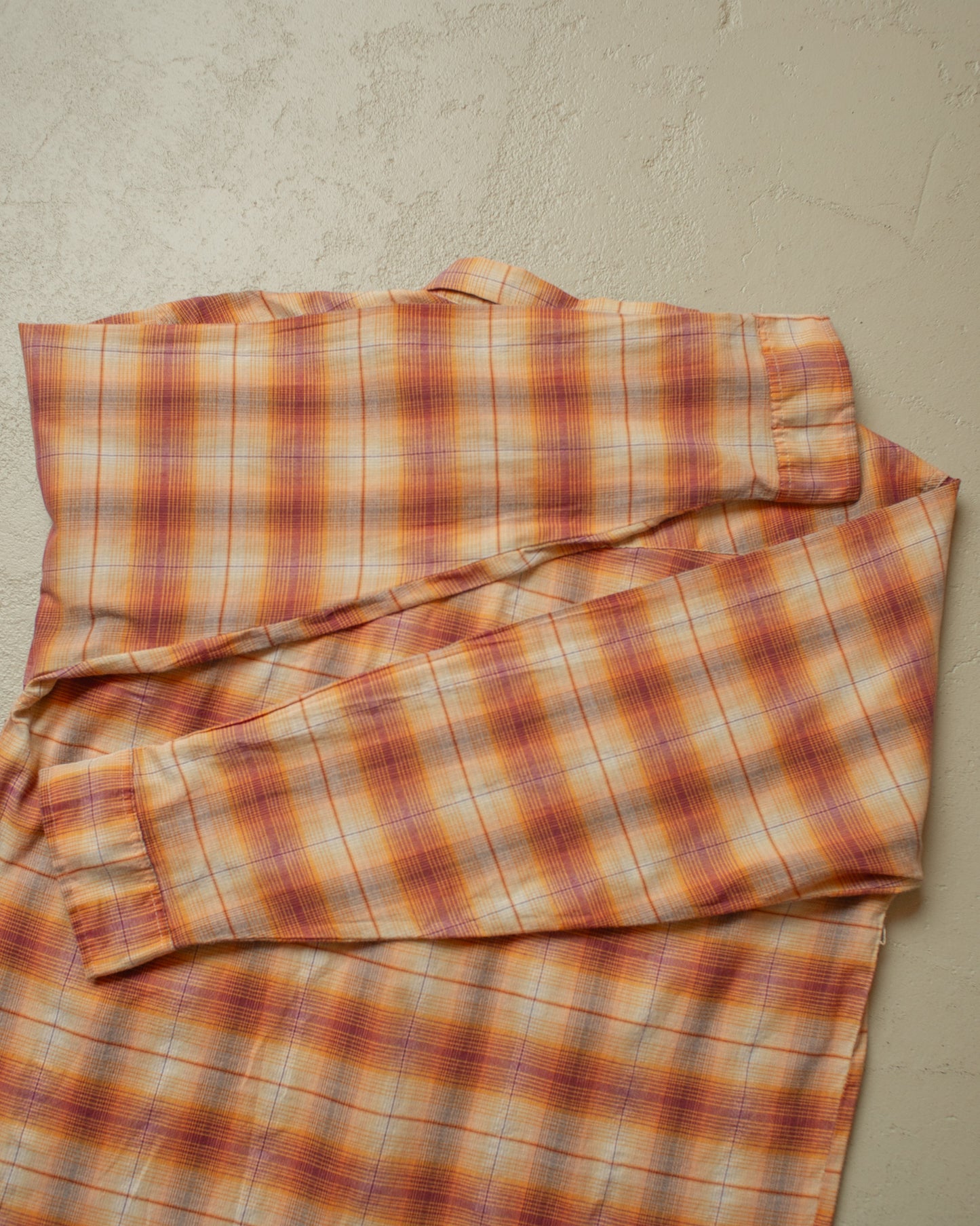 1980s Levi´s Pearl Snap checkered Shirt orange - XL/XXL
