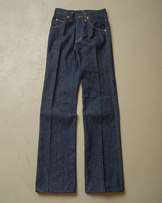 1970s unworn Lee Flared Jeans navyblue - W27 L32