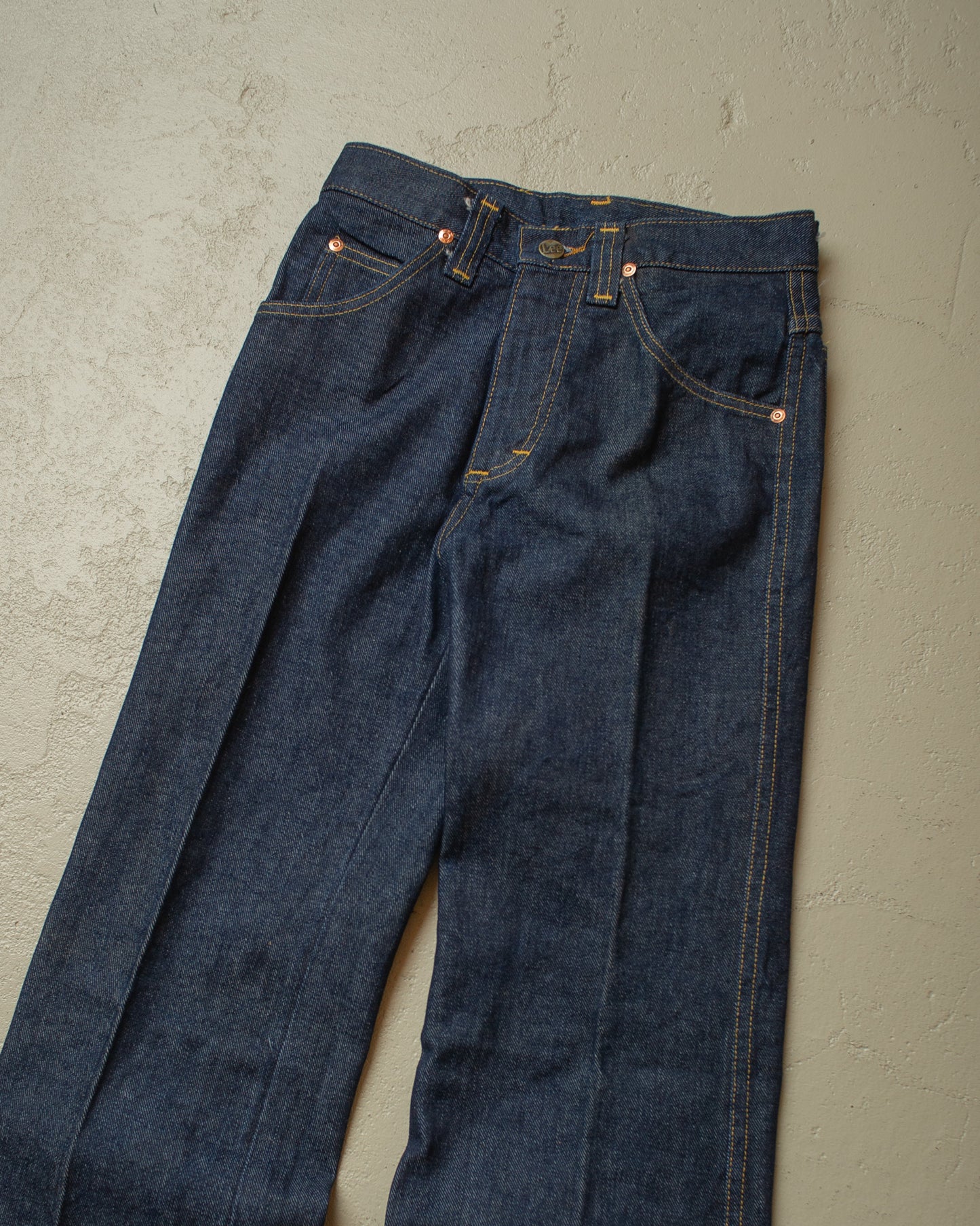 1970s unworn Lee Flared Jeans navyblue - W27 L32