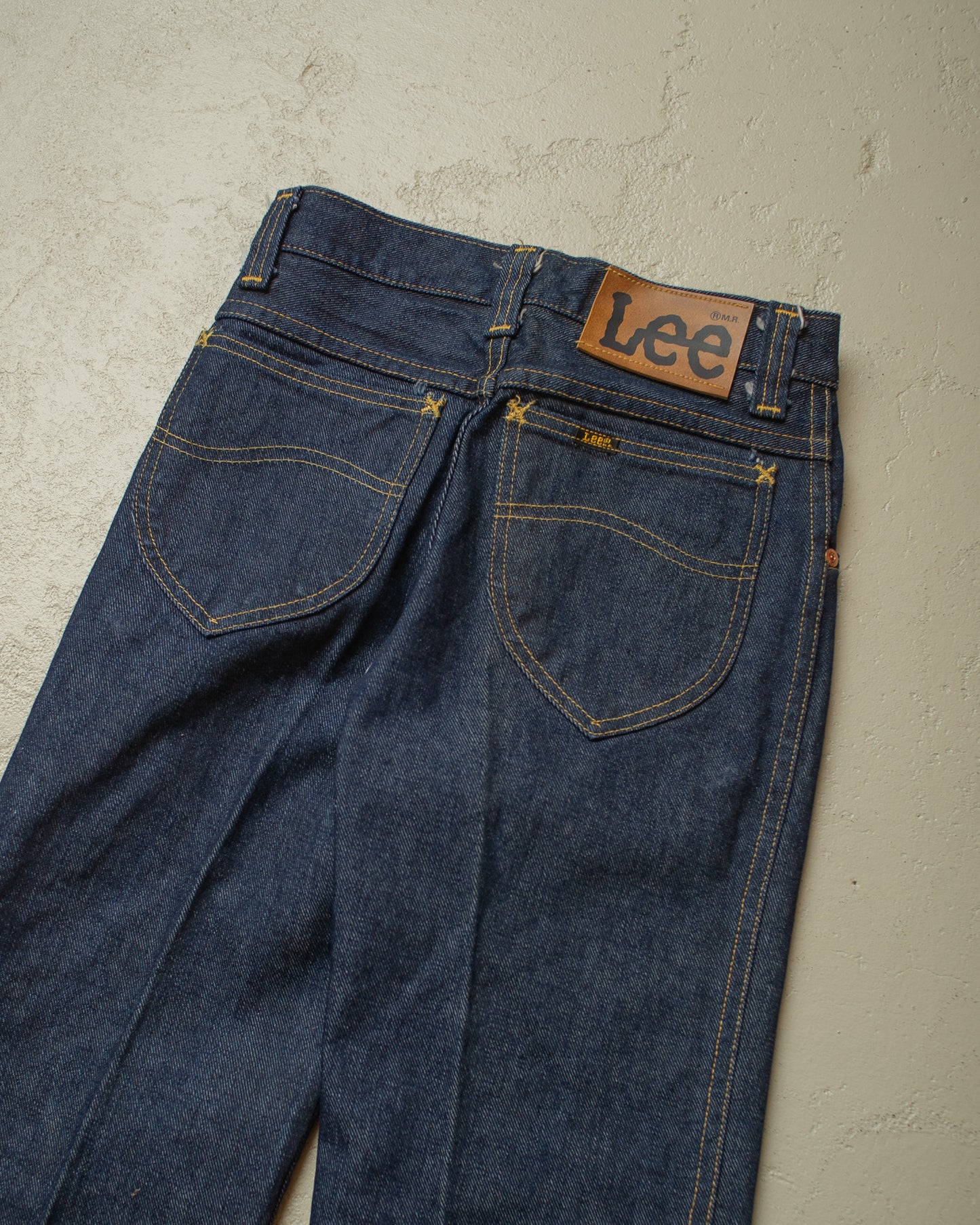 1970s unworn Lee Flared Jeans navyblue - W27 L32
