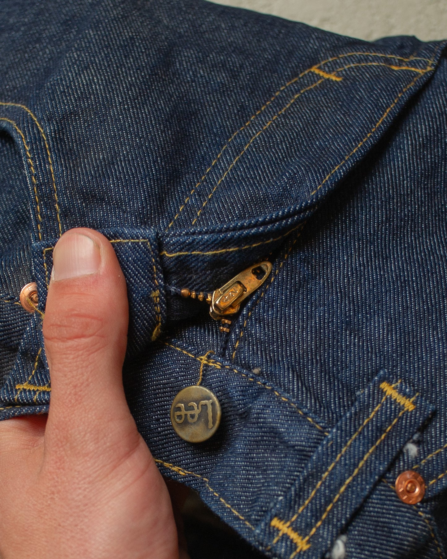 1970s unworn Lee Flared Jeans navyblue - W27 L32