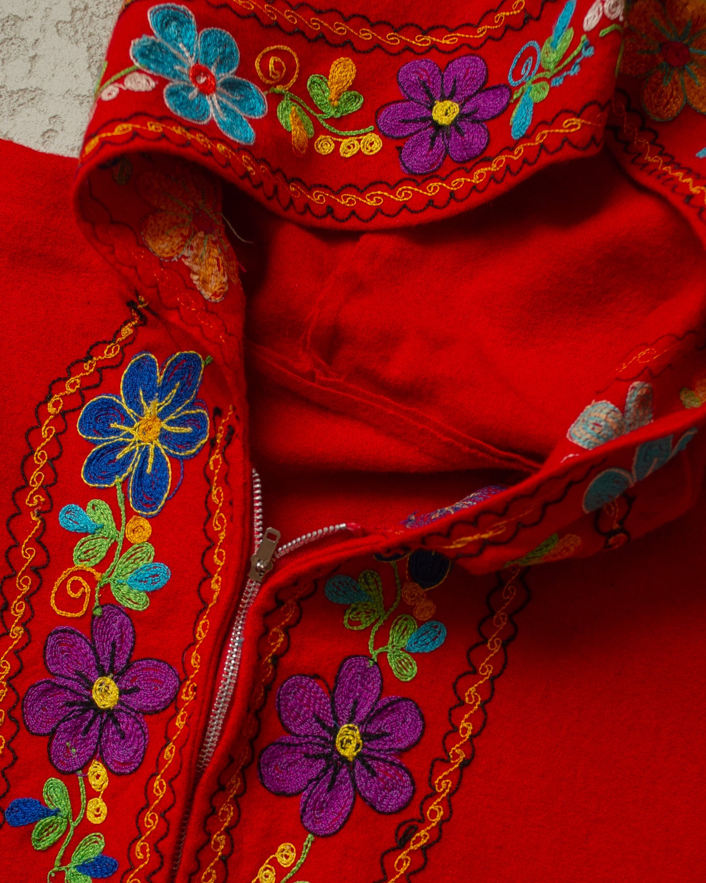 1960s/70s Handmade South American Wool Poncho - One Size