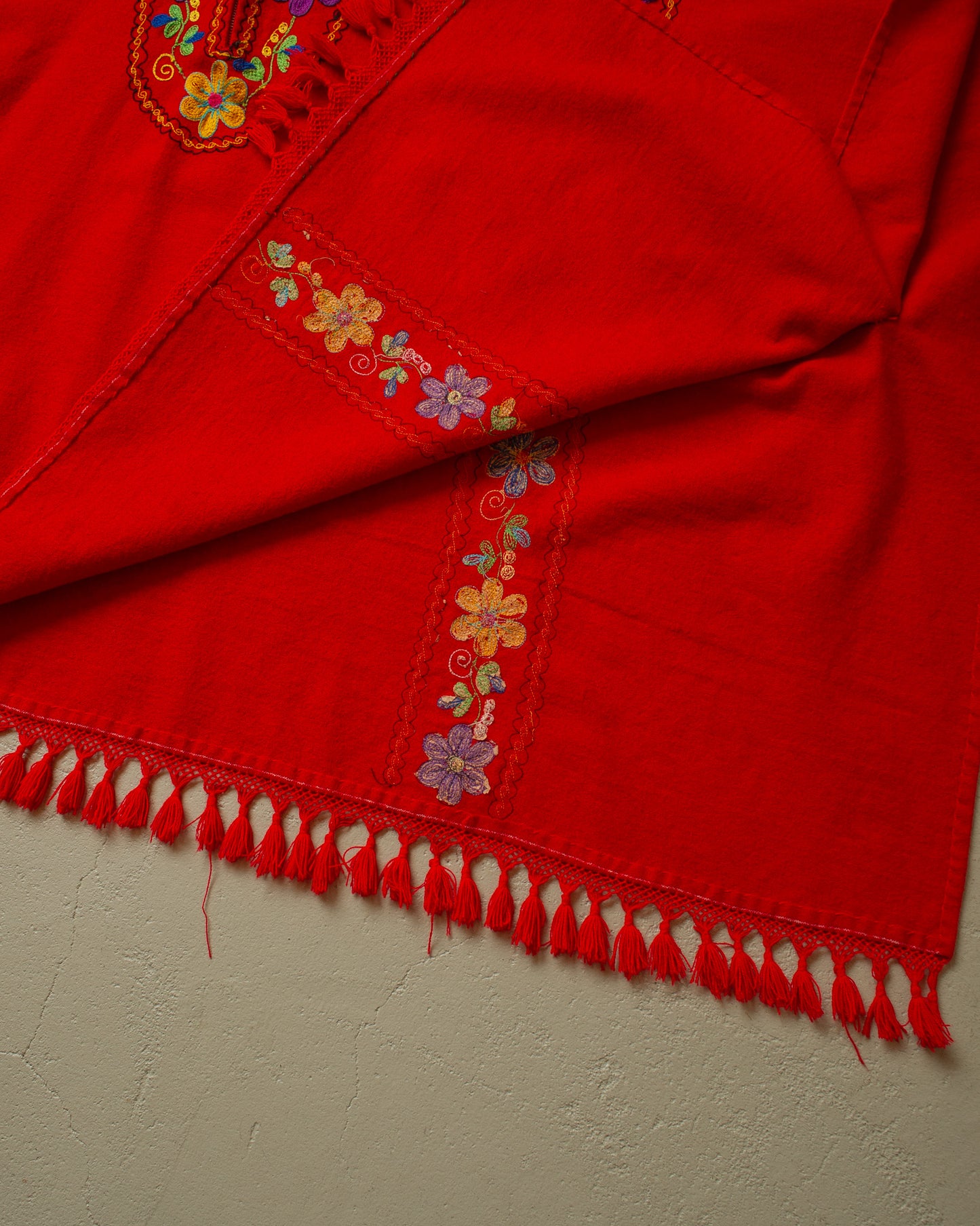 1960s/70s Handmade South American Wool Poncho - One Size