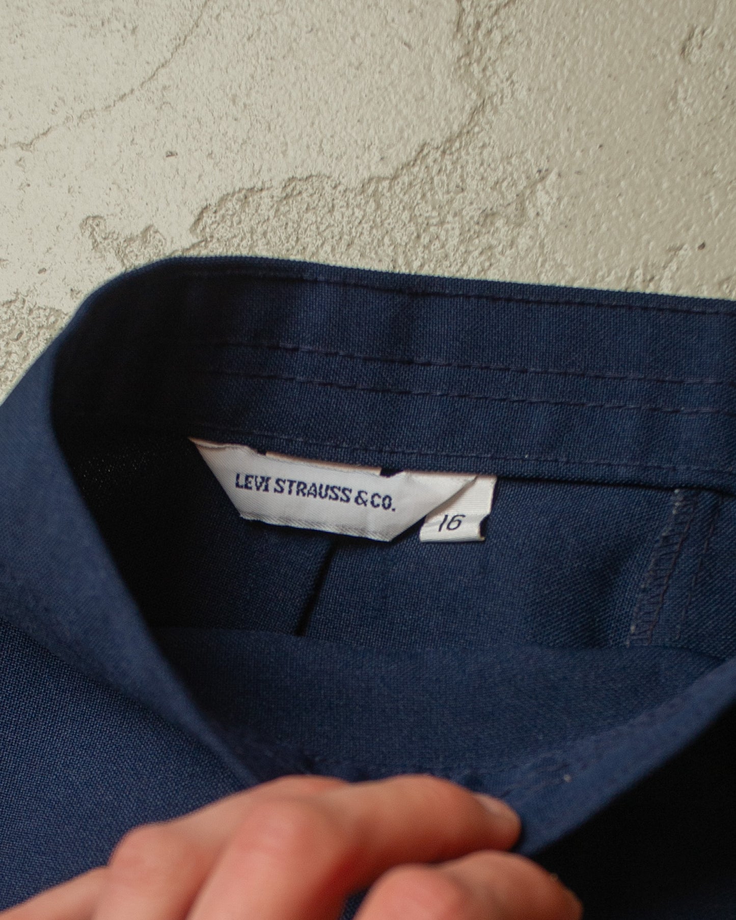 1970s Womens Levi´s Pleated Pants navyblue - W30 L34