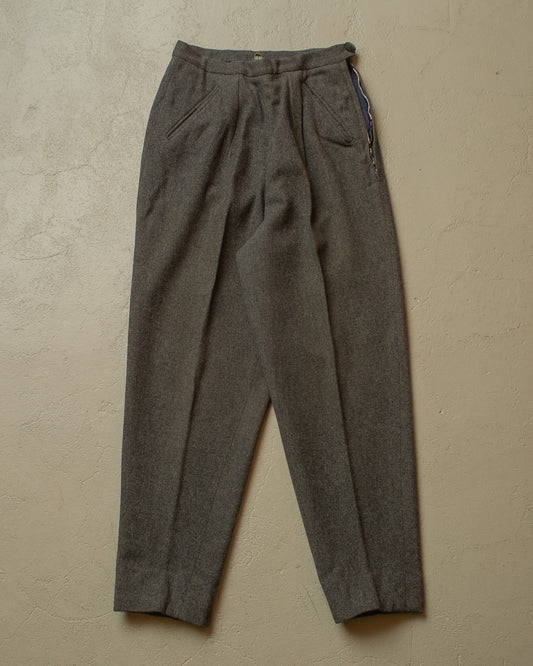1940s German Womens Wool Ski Pants grey - W24,5 L26