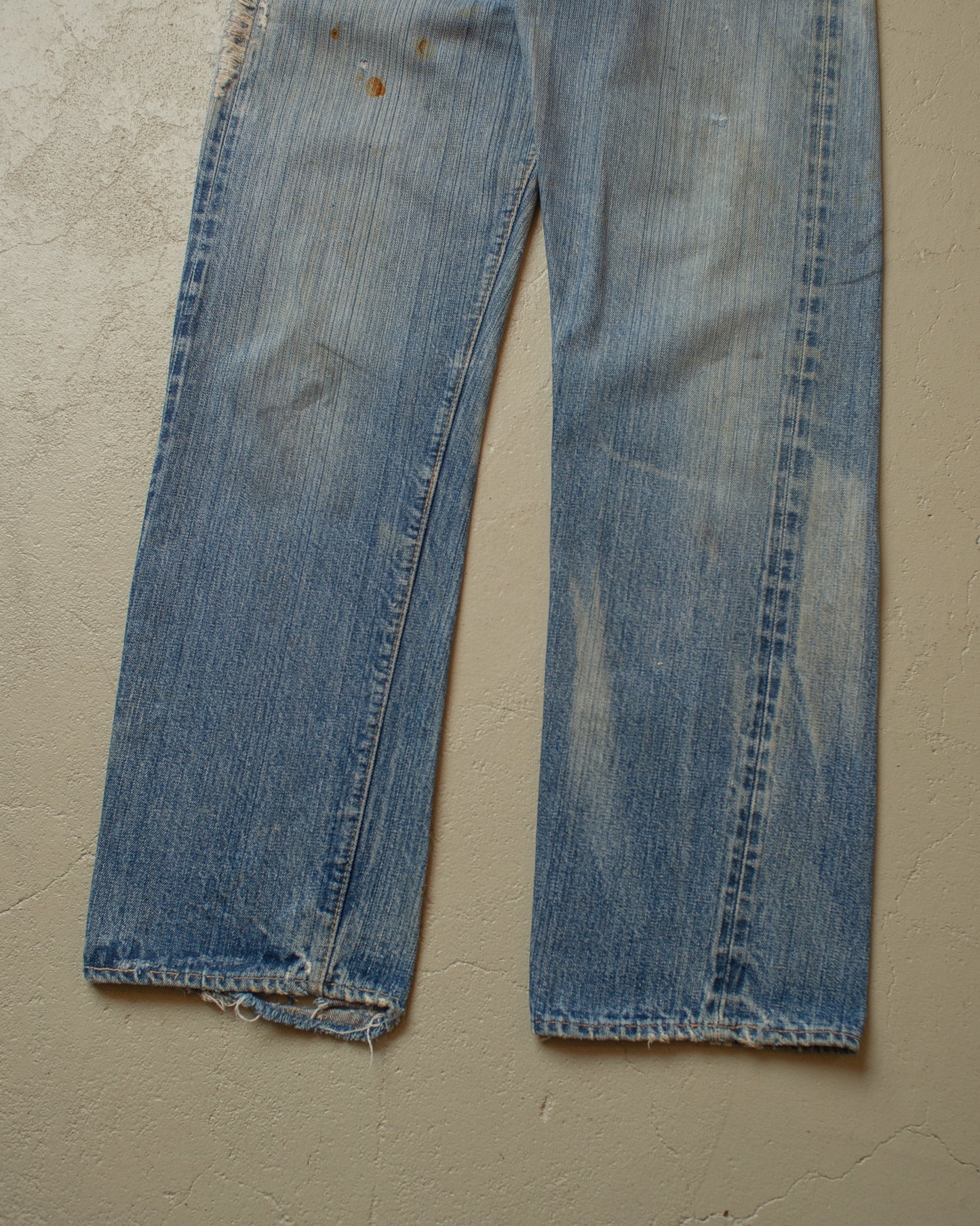 1980s thrashed Levi´s 501 Selvedge Jeans blue - W31 L30
