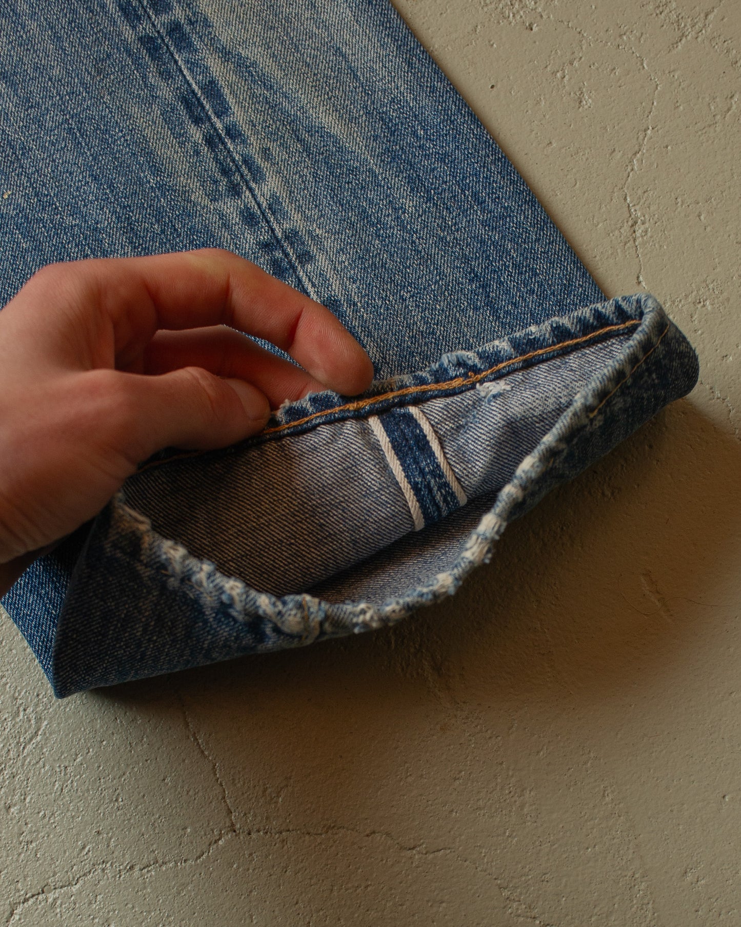1980s thrashed Levi´s 501 Selvedge Jeans blue - W31 L30