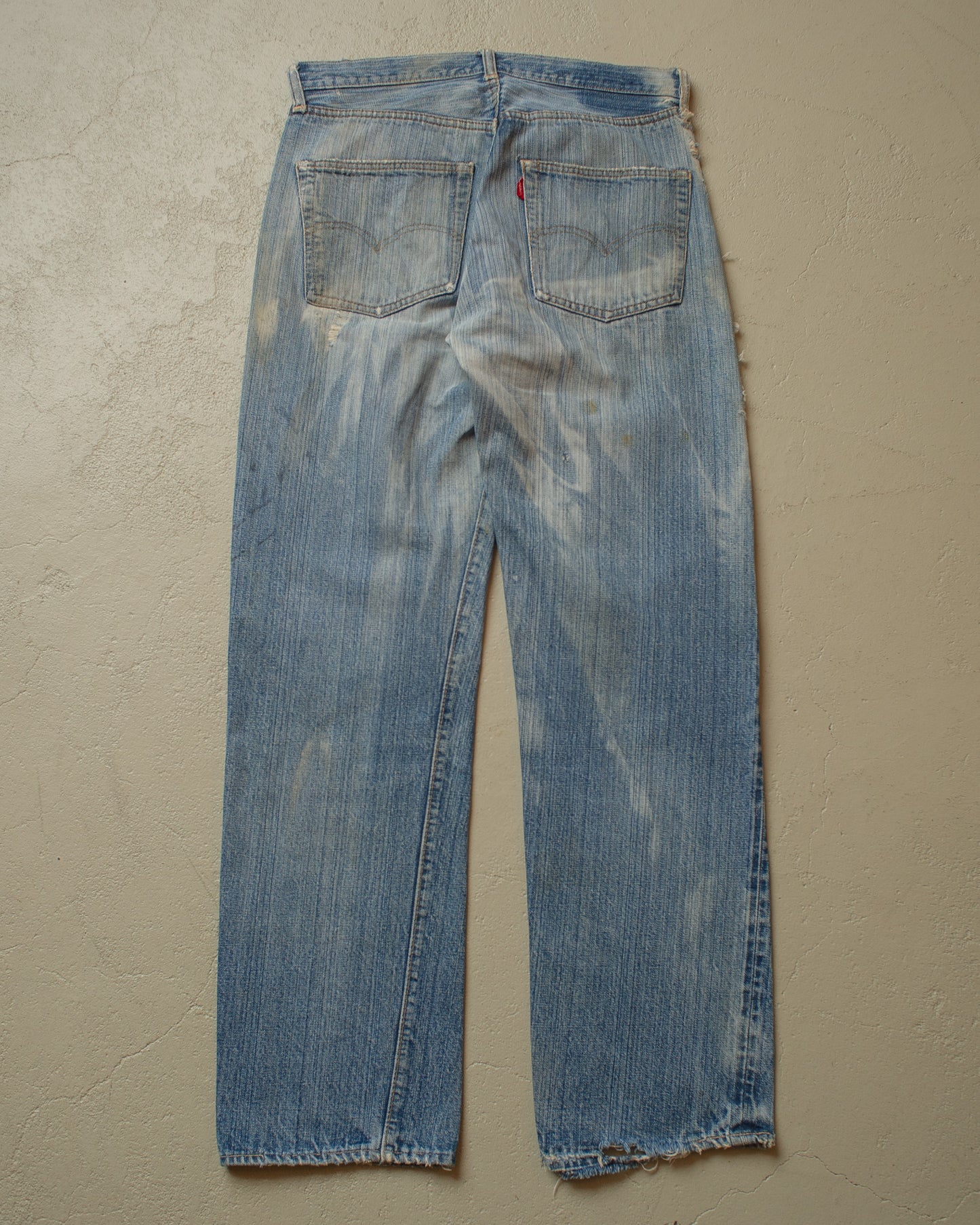 1980s thrashed Levi´s 501 Selvedge Jeans blue - W31 L30
