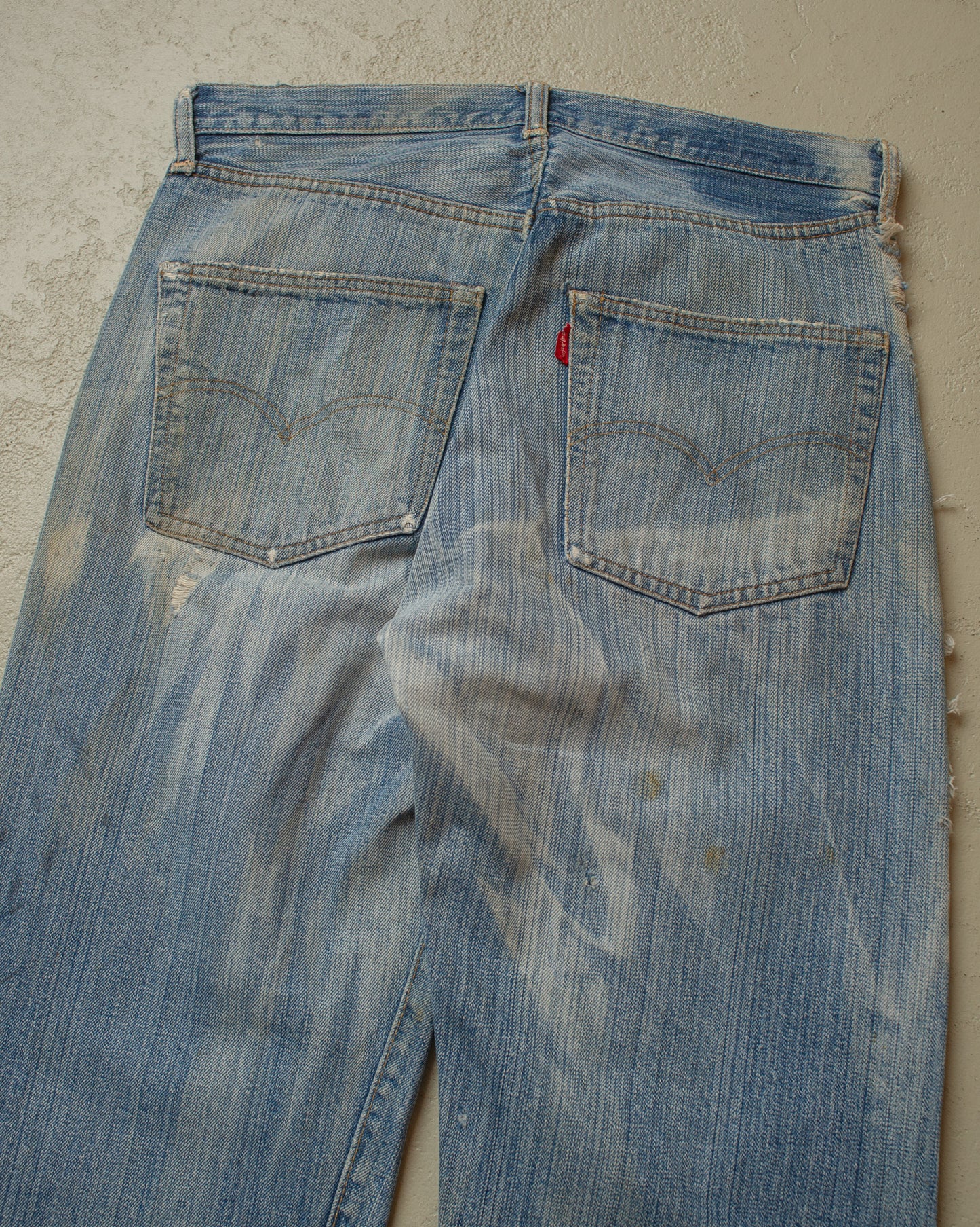 1980s thrashed Levi´s 501 Selvedge Jeans blue - W31 L30