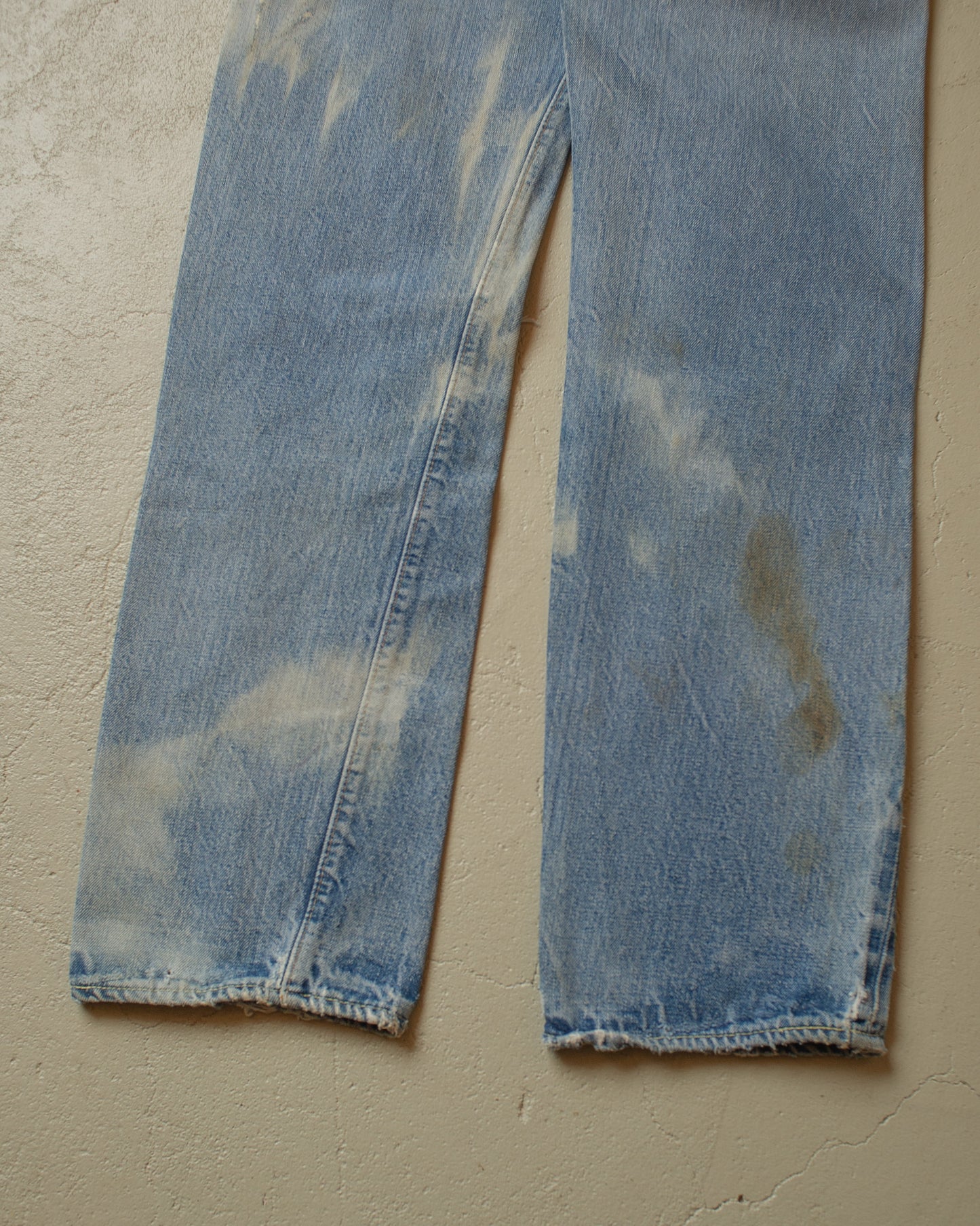 1980s thrashed Levi´s 501 Selvedge Jeans blue - W29 L30
