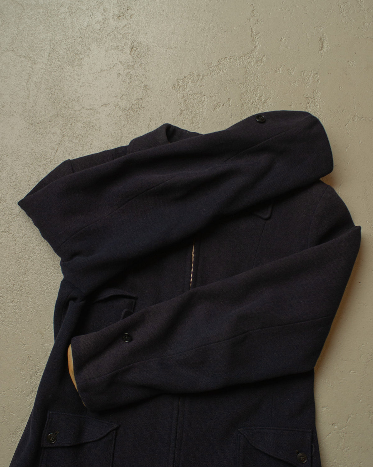 1930s German Womens "ADEFA" 4 Pocket Ski Wool Jacket navyblue - M