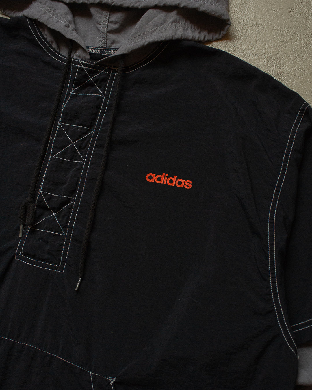 1996 Adidas Streetball Windbreaker black/grey - XL