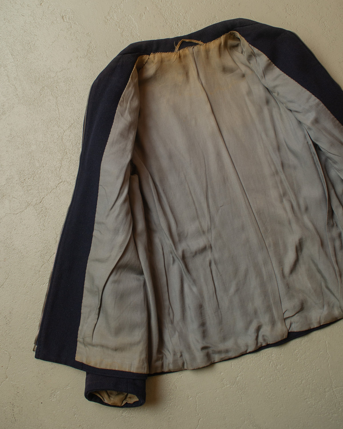 1930s German Womens "ADEFA" 4 Pocket Ski Wool Jacket navyblue - M