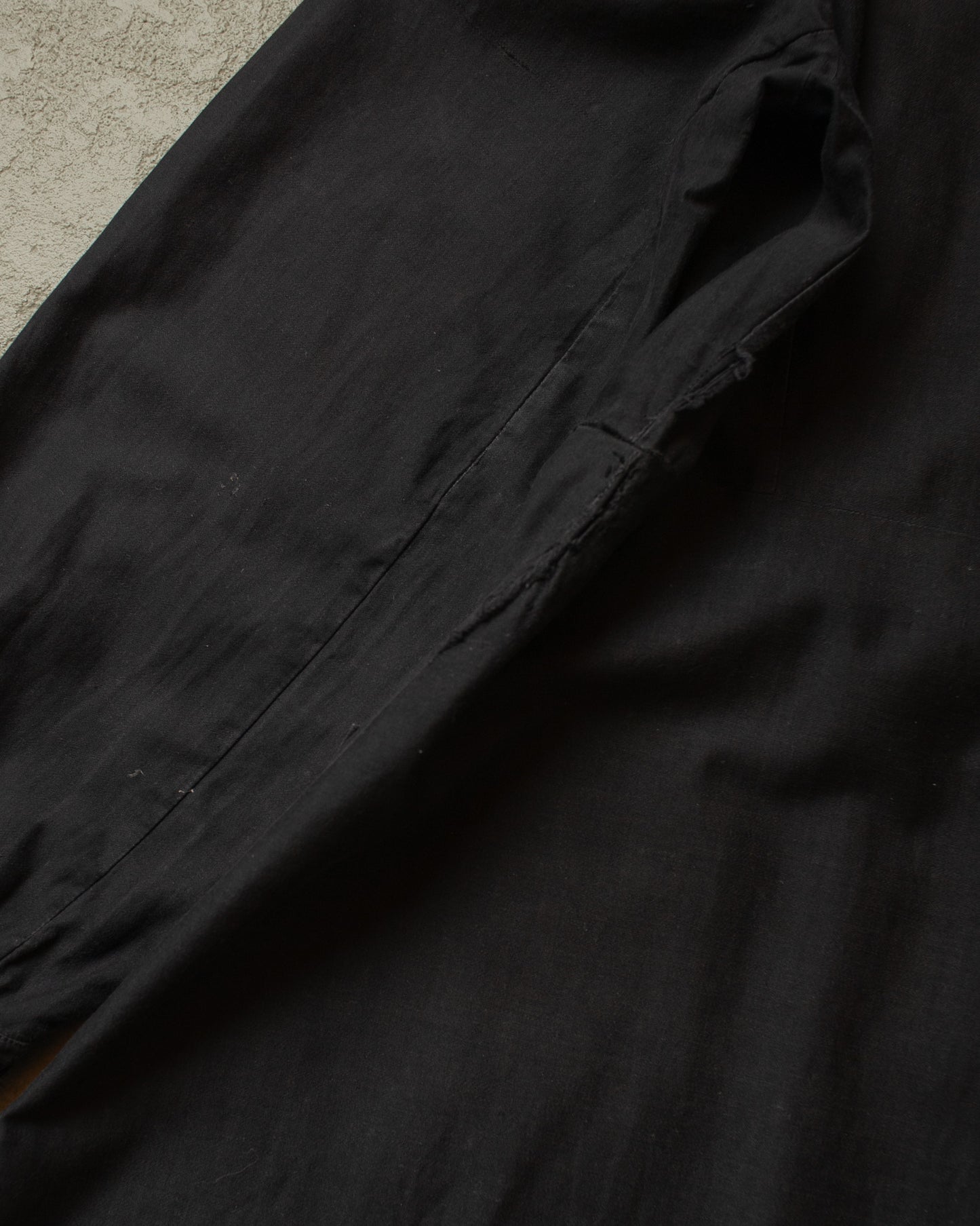 1920s/30s Womens French Handsewn Work Dress black - S/M