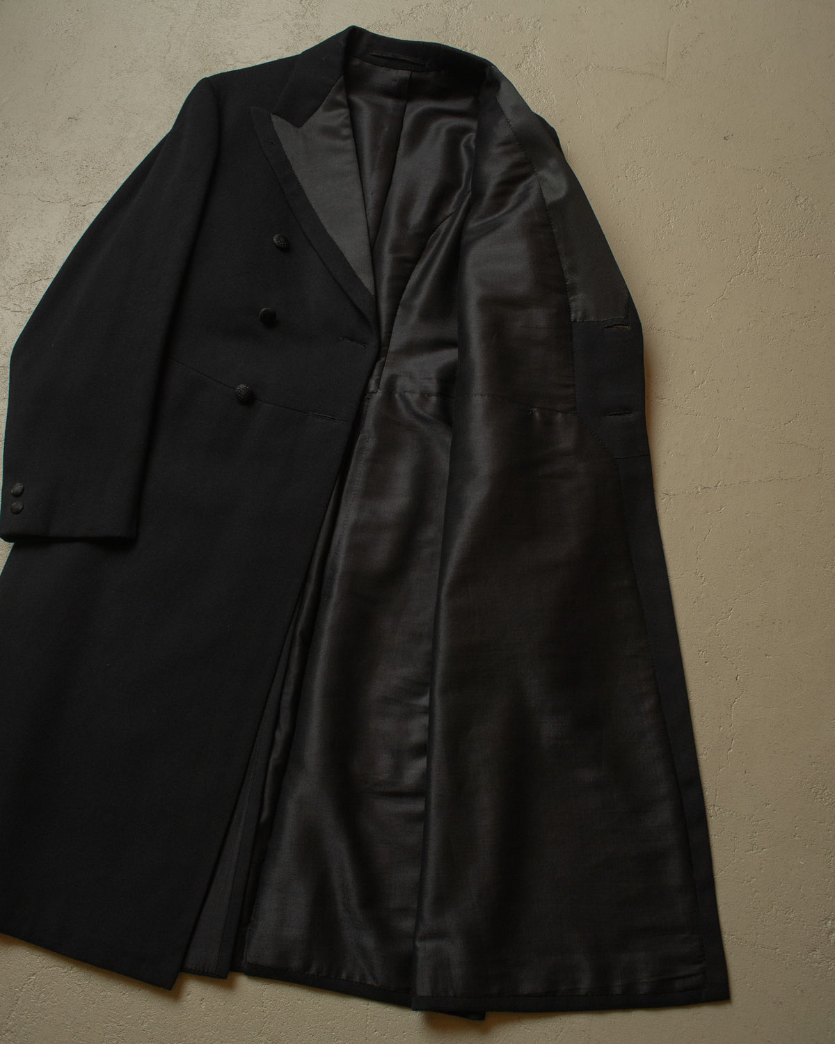 1920s/30s German Wool Coat black - S/M