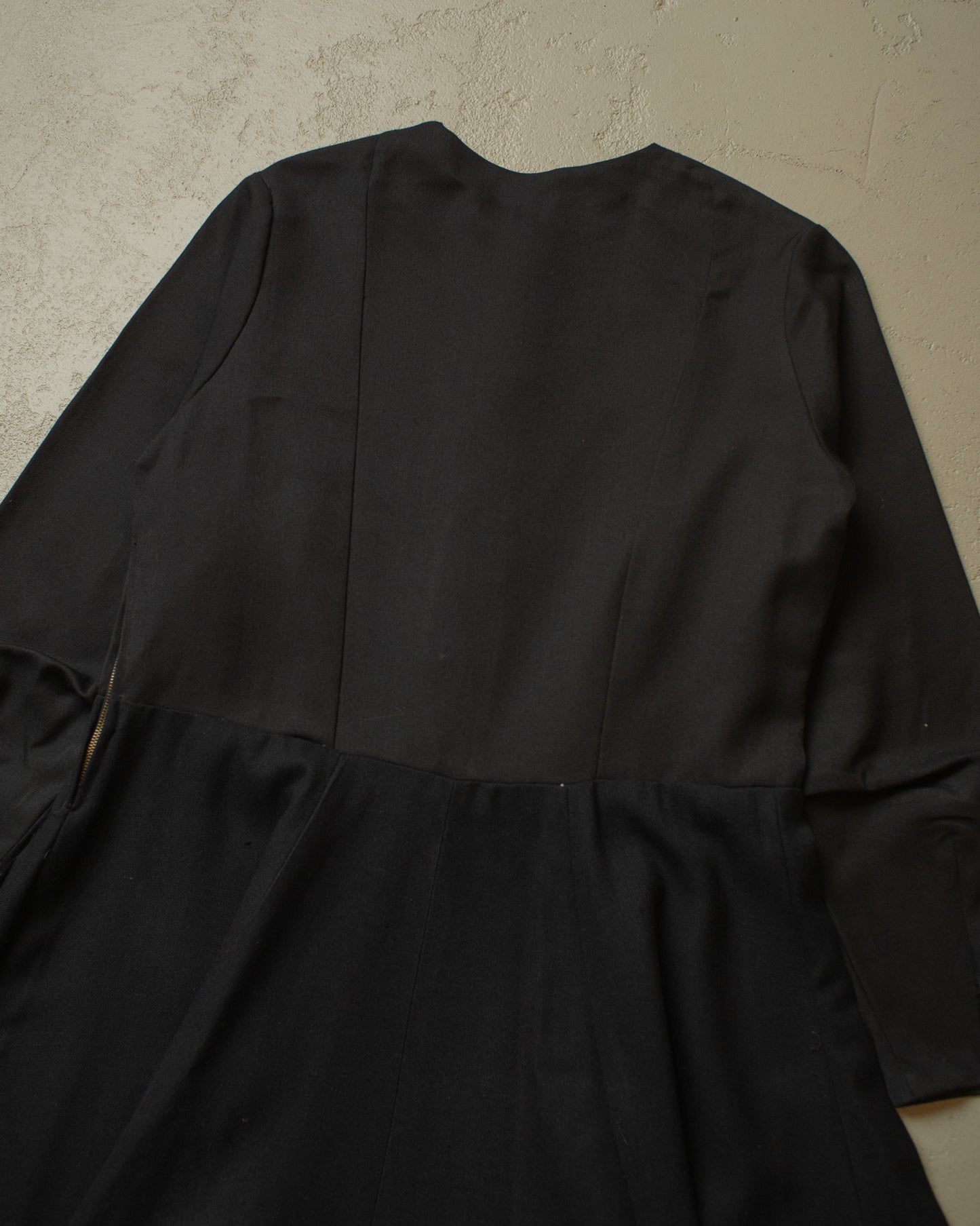 1940s/50s Austrian Embroidered Folk Dress black - M/L