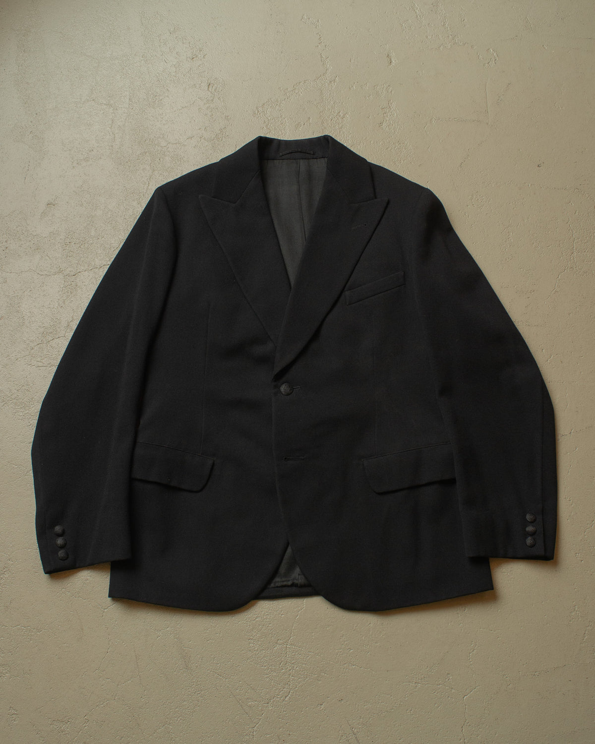 ca. 1920s German 3-Piece Wool Suit black - M
