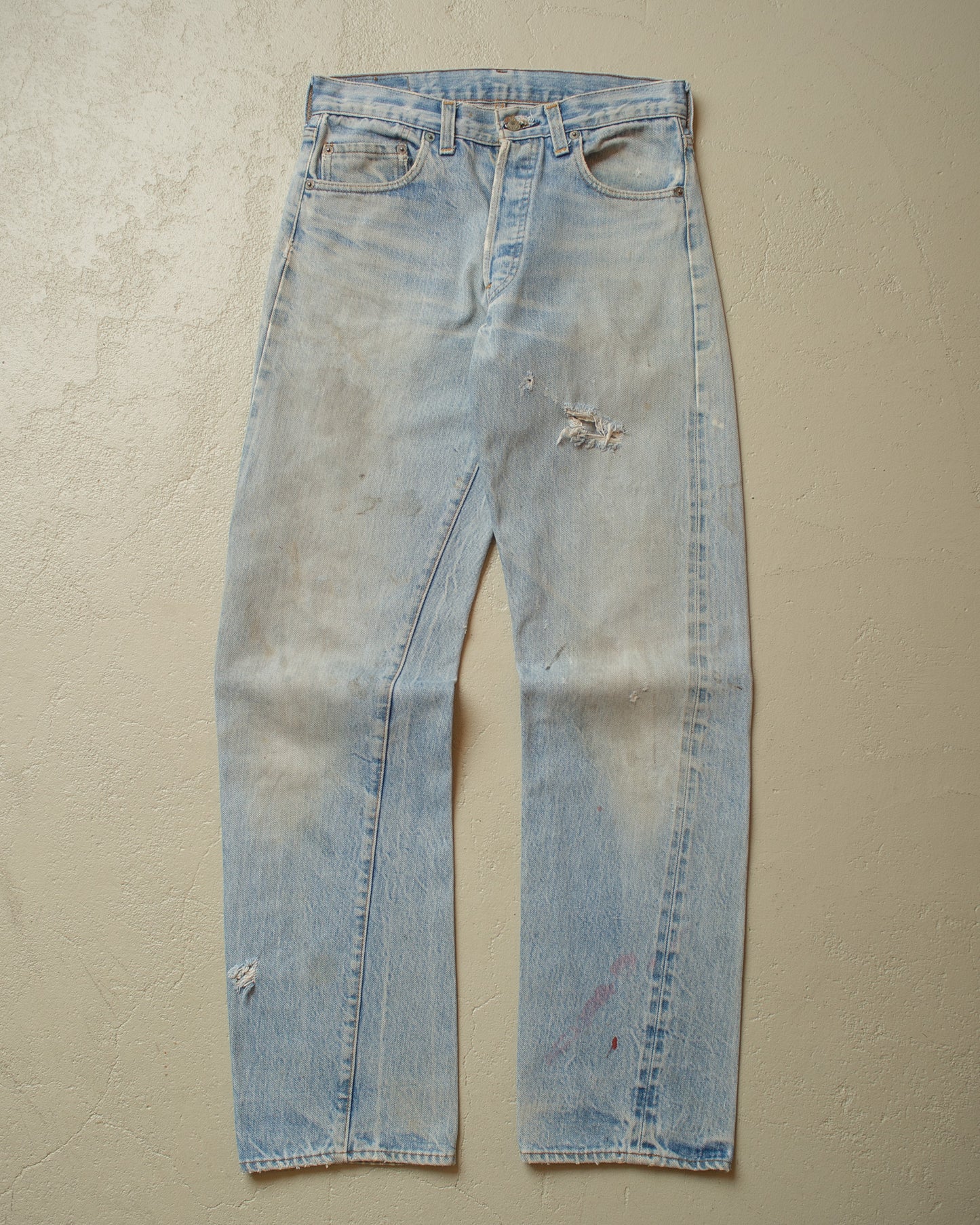 1982 Levi´s 501 Selvedge distressed Jeans blue - W28 L30