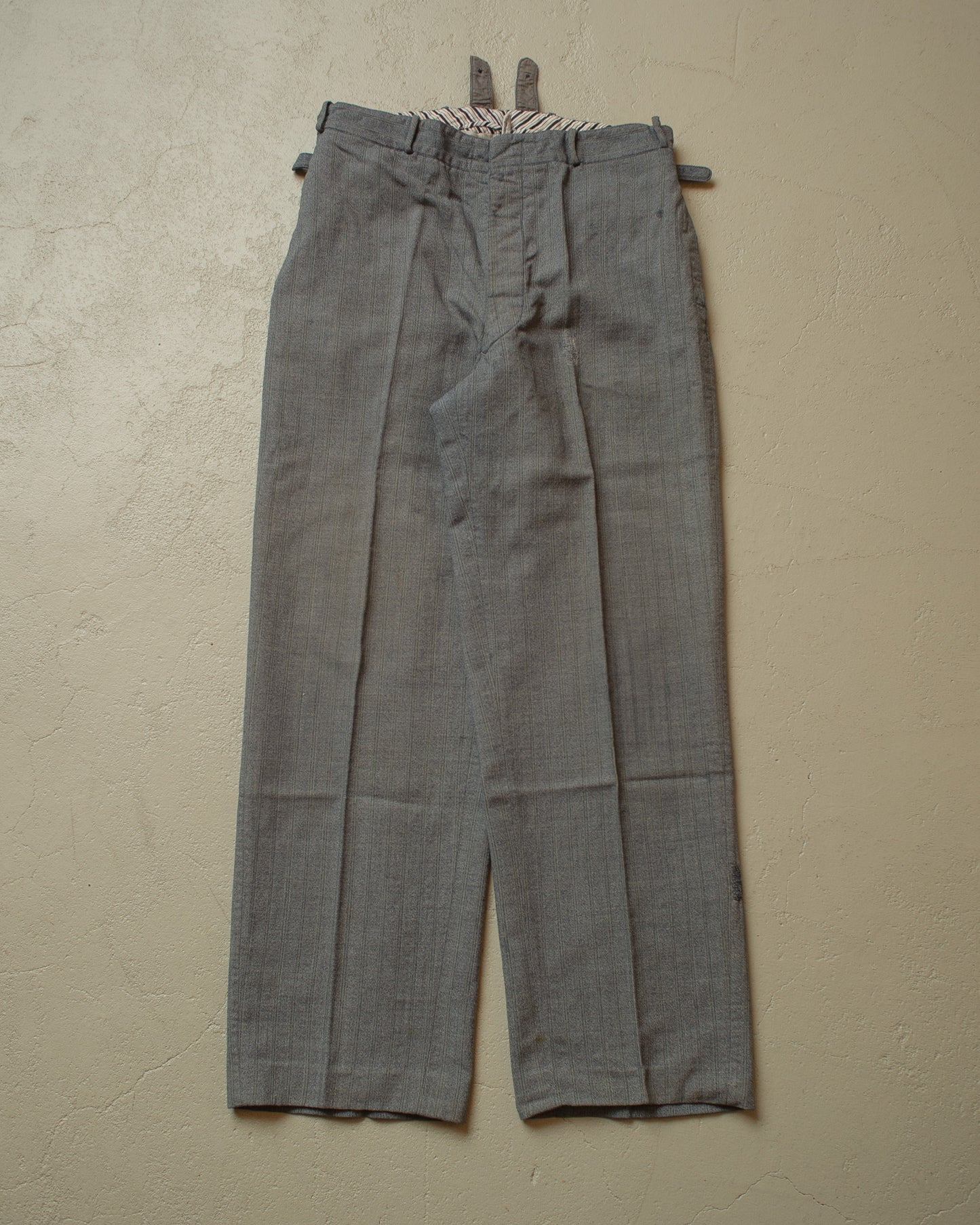 1930s/40s High-waisted Trousers grey - W31 L30