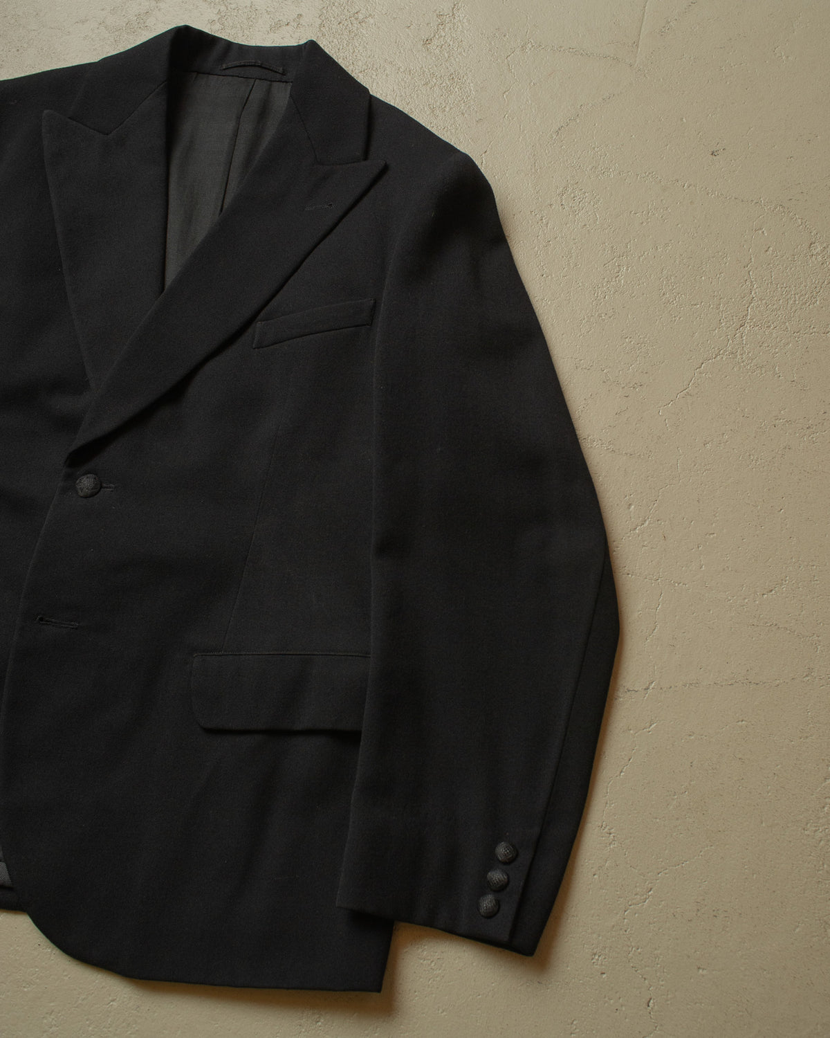 ca. 1920s German 3-Piece Wool Suit black - M