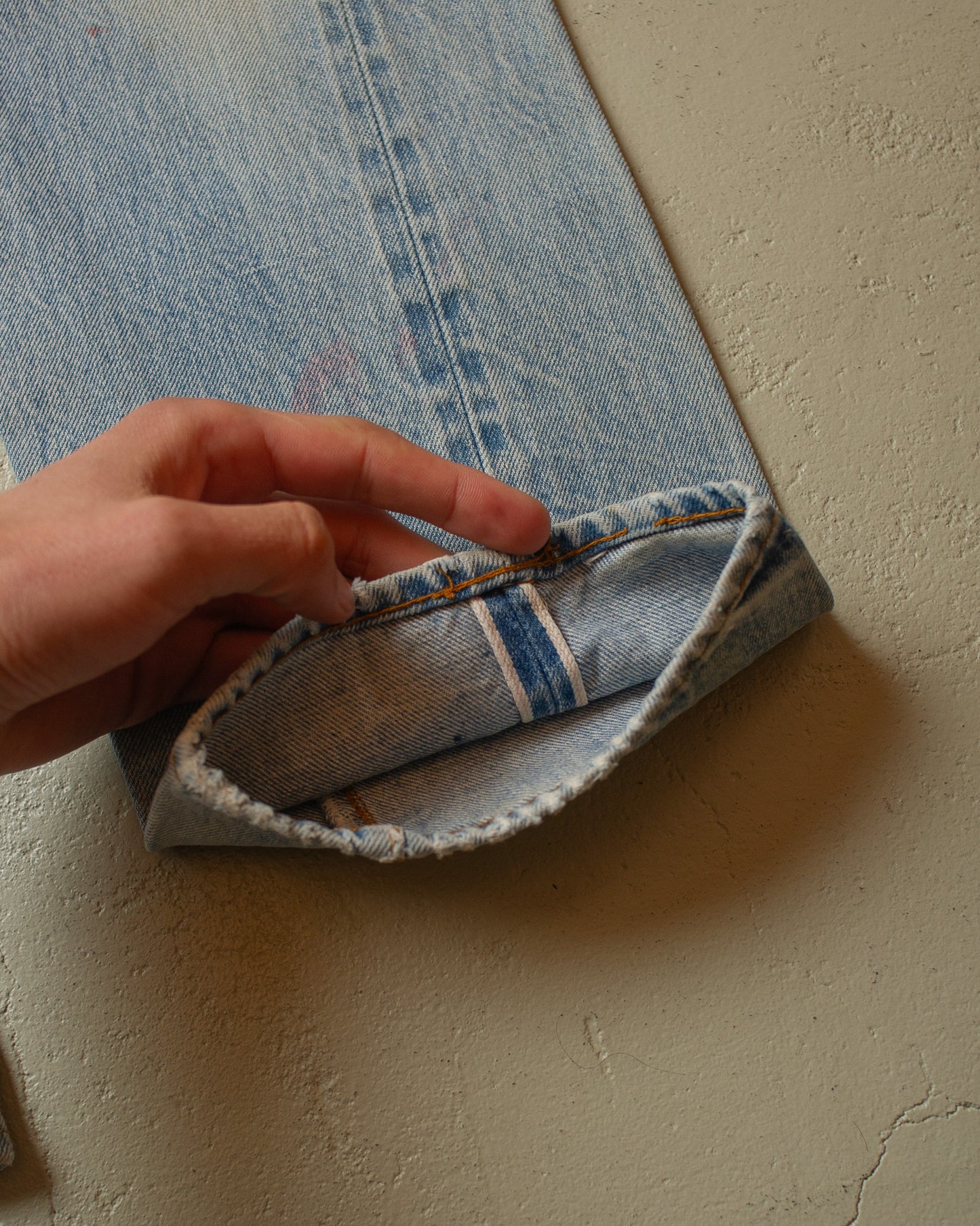 1982 Levi´s 501 Selvedge distressed Jeans blue - W28 L30