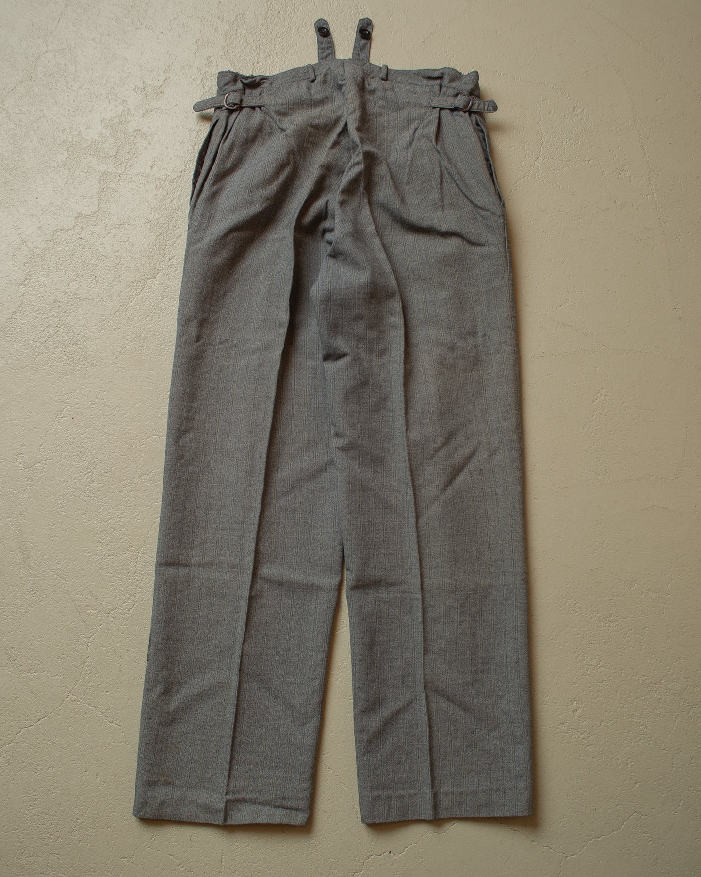 1930s/40s High-waisted Trousers grey - W31 L30