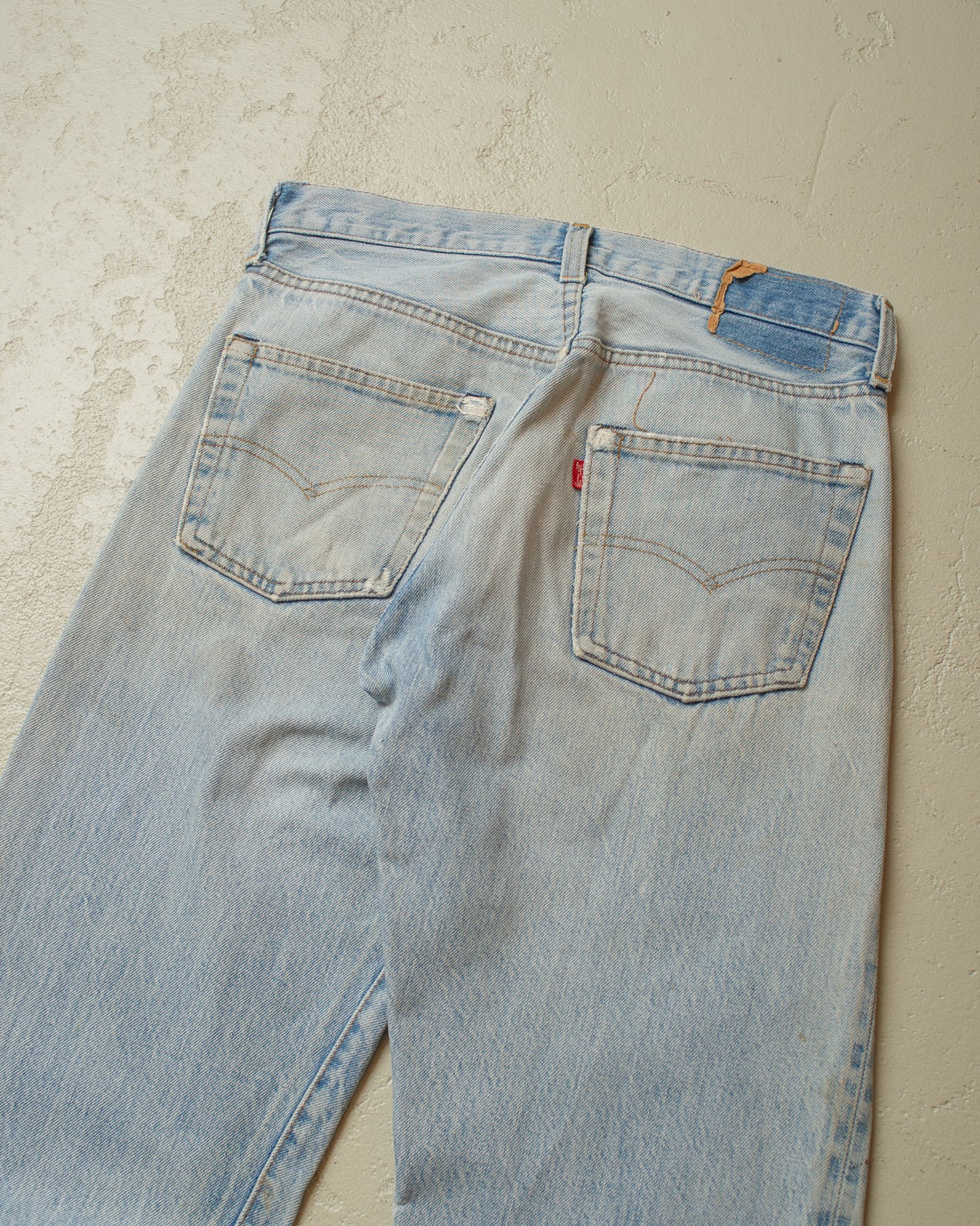 1982 Levi´s 501 Selvedge distressed Jeans blue - W28 L30