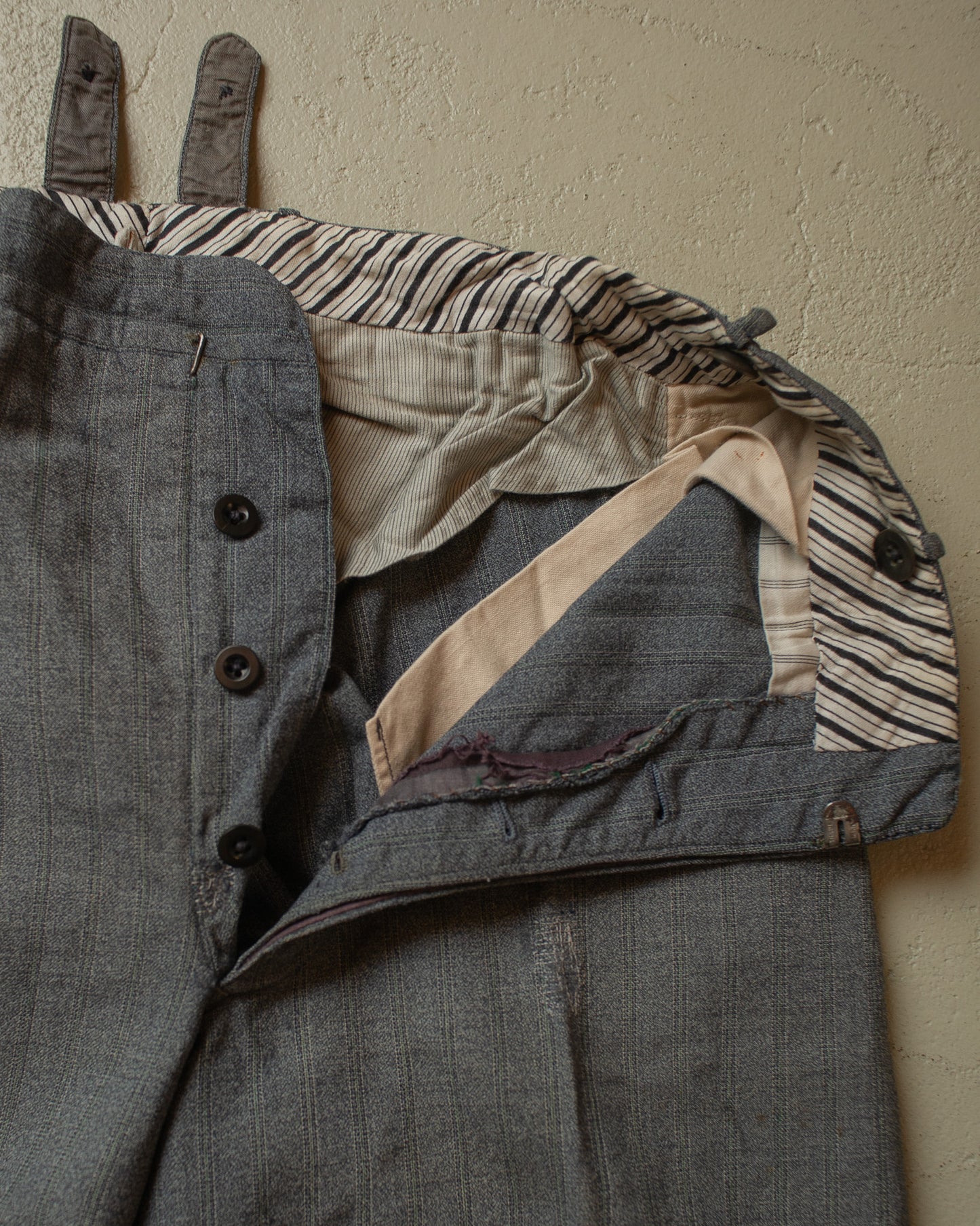 1930s/40s High-waisted Trousers grey - W31 L30
