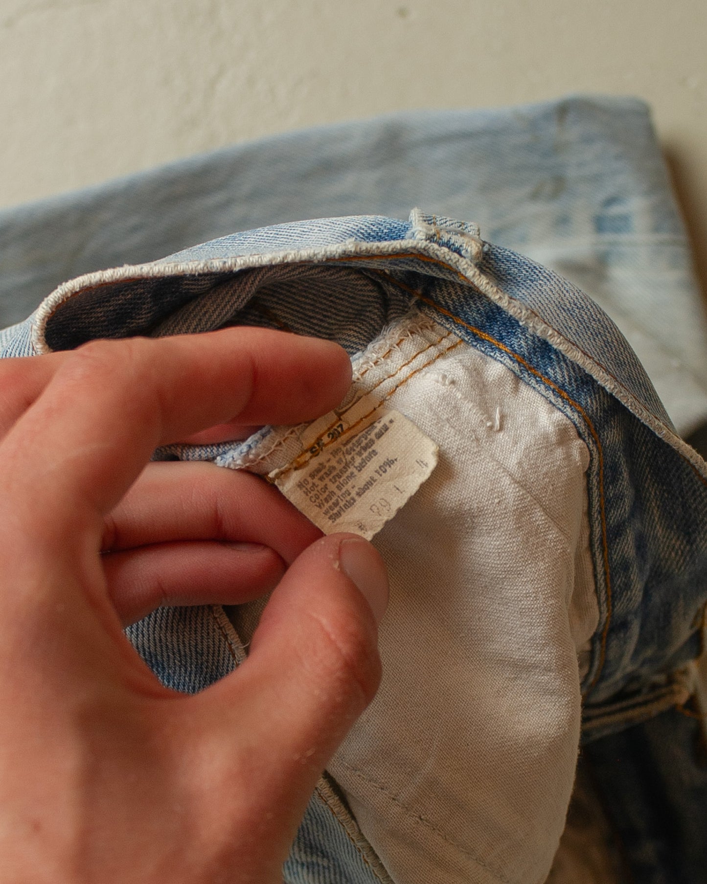 1982 Levi´s 501 Selvedge distressed Jeans blue - W28 L30