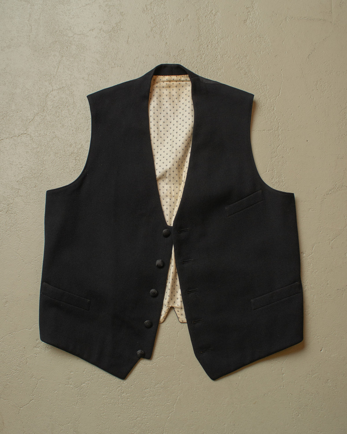ca. 1920s German 3-Piece Wool Suit black - M
