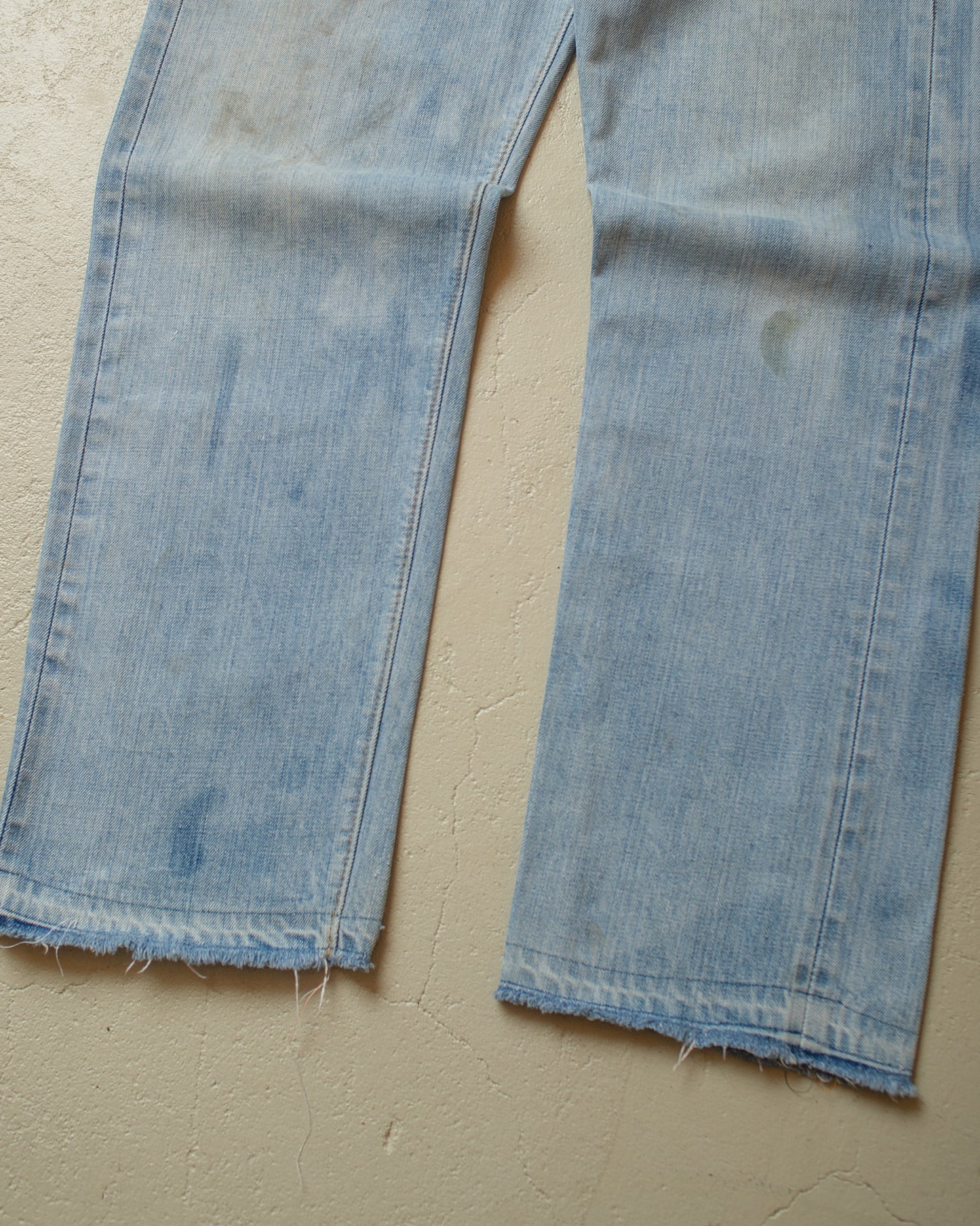 1980s Levi´s 501 Selvedge distressed Jeans blue - W33 L32