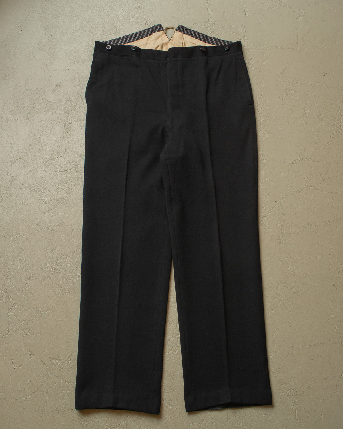 ca. 1920s German 3-Piece Wool Suit black - M
