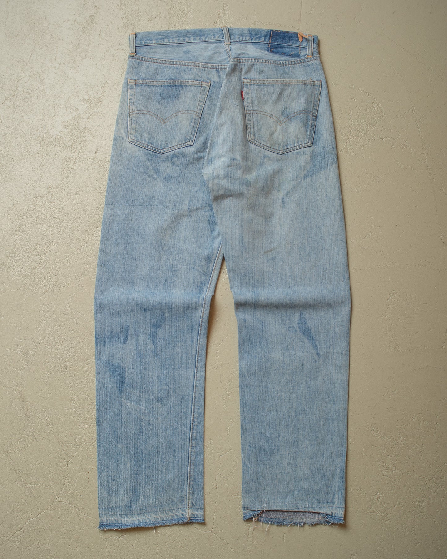 1980s Levi´s 501 Selvedge distressed Jeans blue - W33 L32