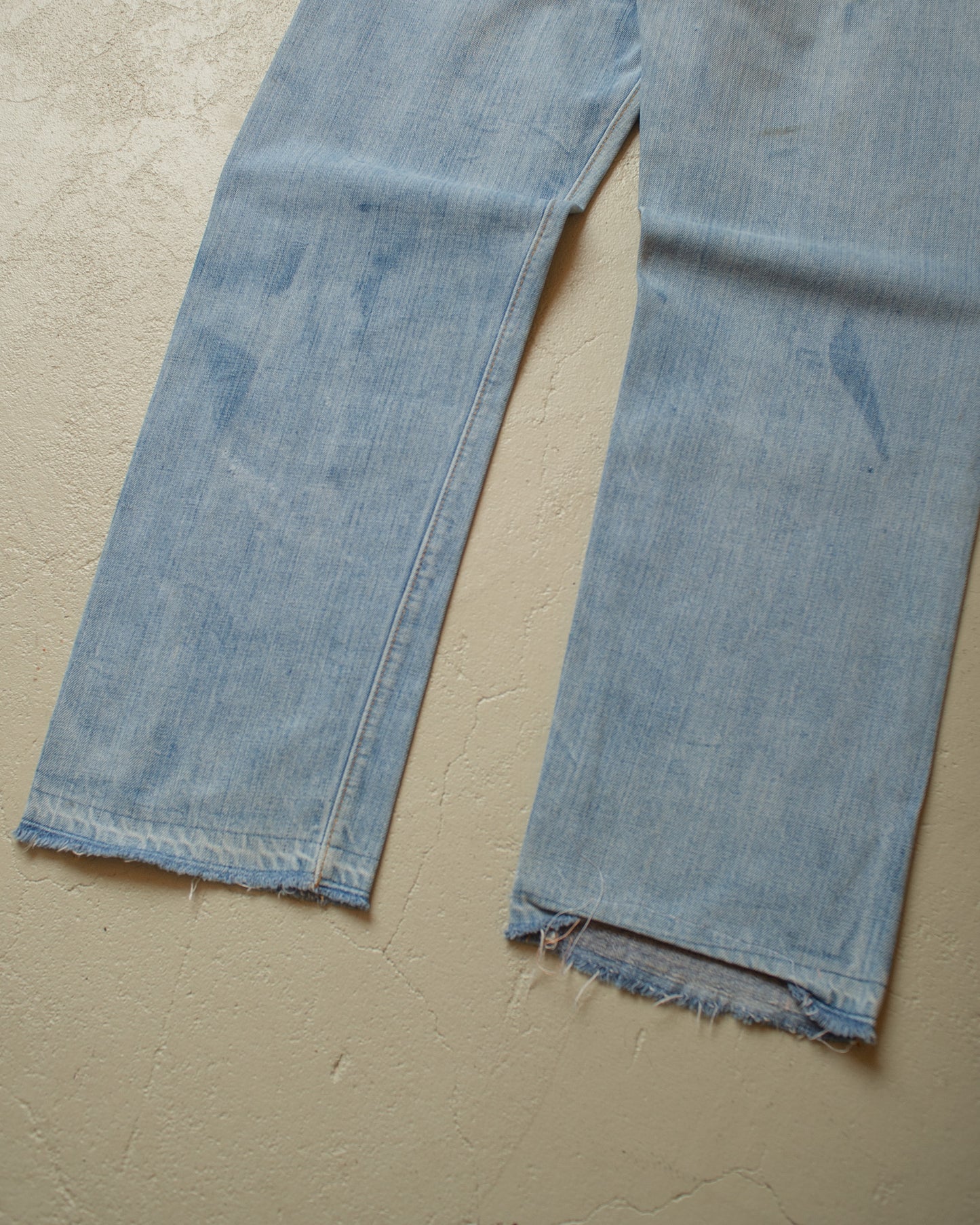 1980s Levi´s 501 Selvedge distressed Jeans blue - W33 L32