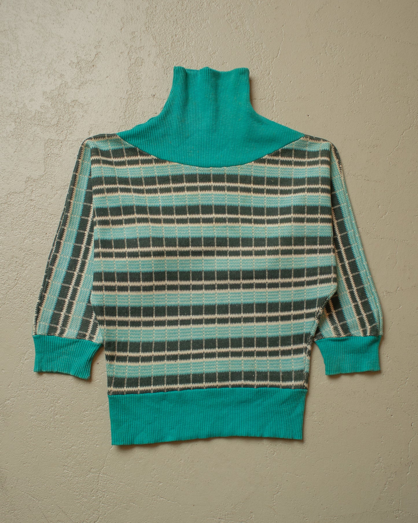 1950s/60s Womens Batwing Knit Top - S/M